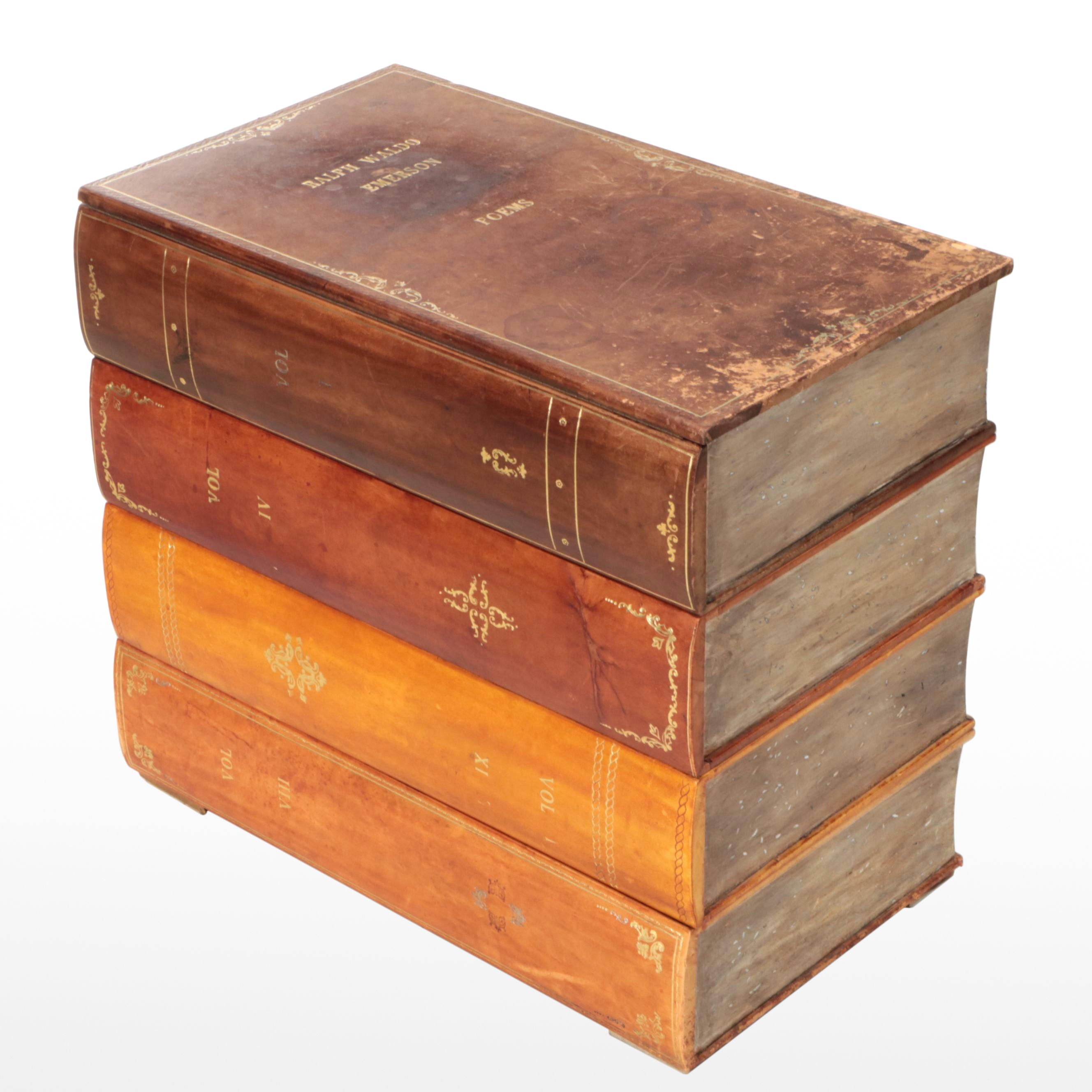 Oversize Stacked Books Wooden Side Table