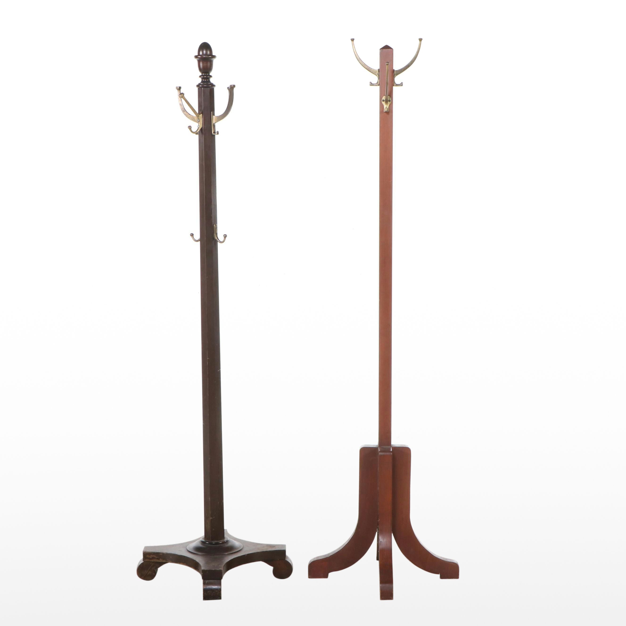 Vintage Art Deco Style and Other Wood Coat Racks, 20th Century