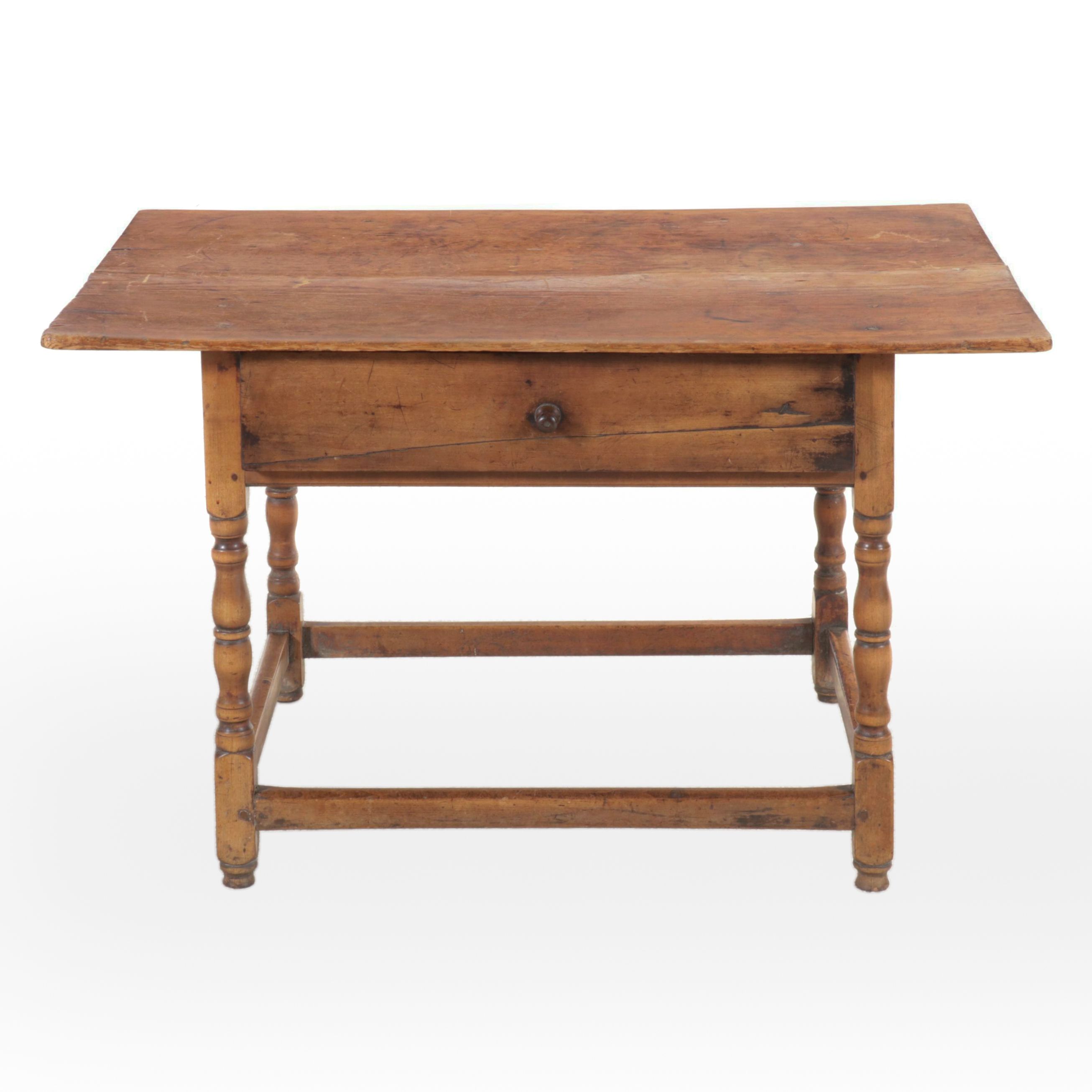 Early American Style Wooden Tavern Table