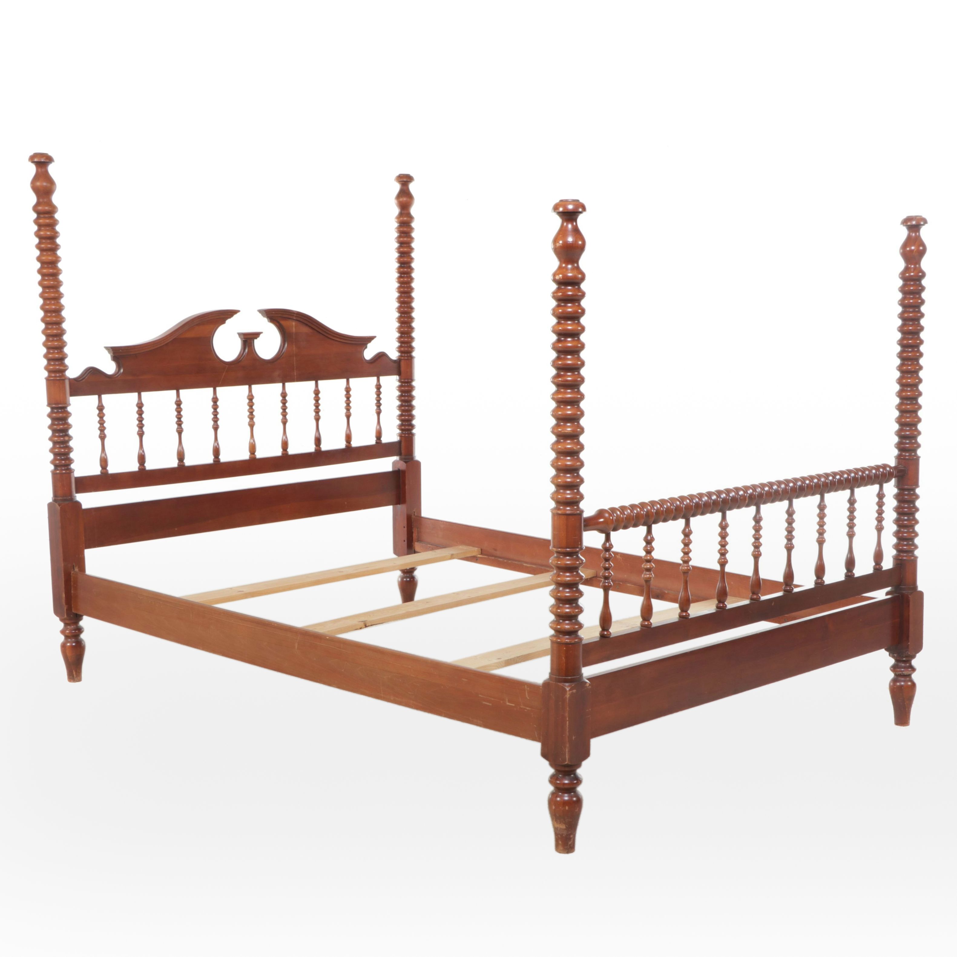 Jenny Lind Style Four Poster Mahogany Bed Frame
