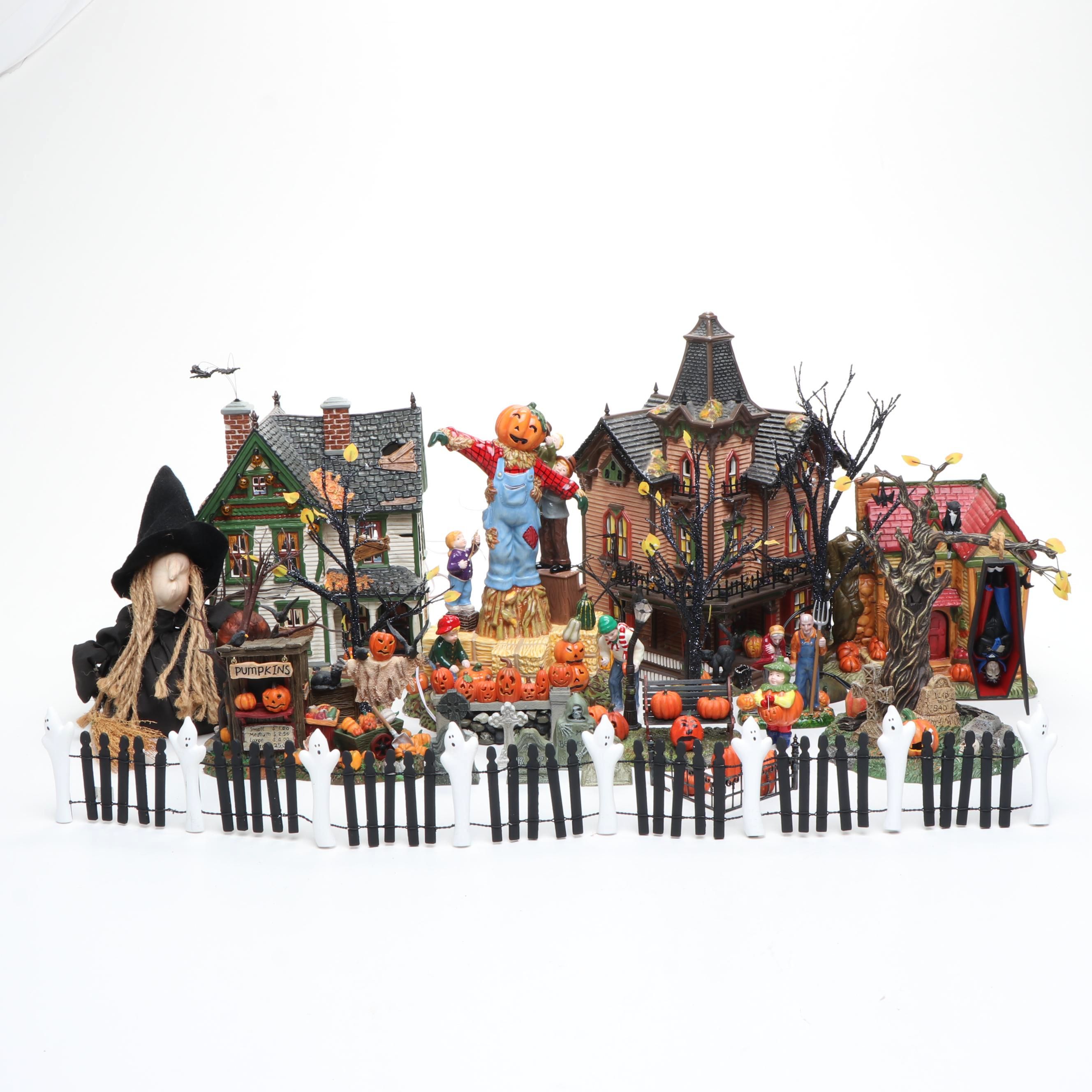 Dept. 56 Snow Village Halloween Series with Other Tabletop Décor