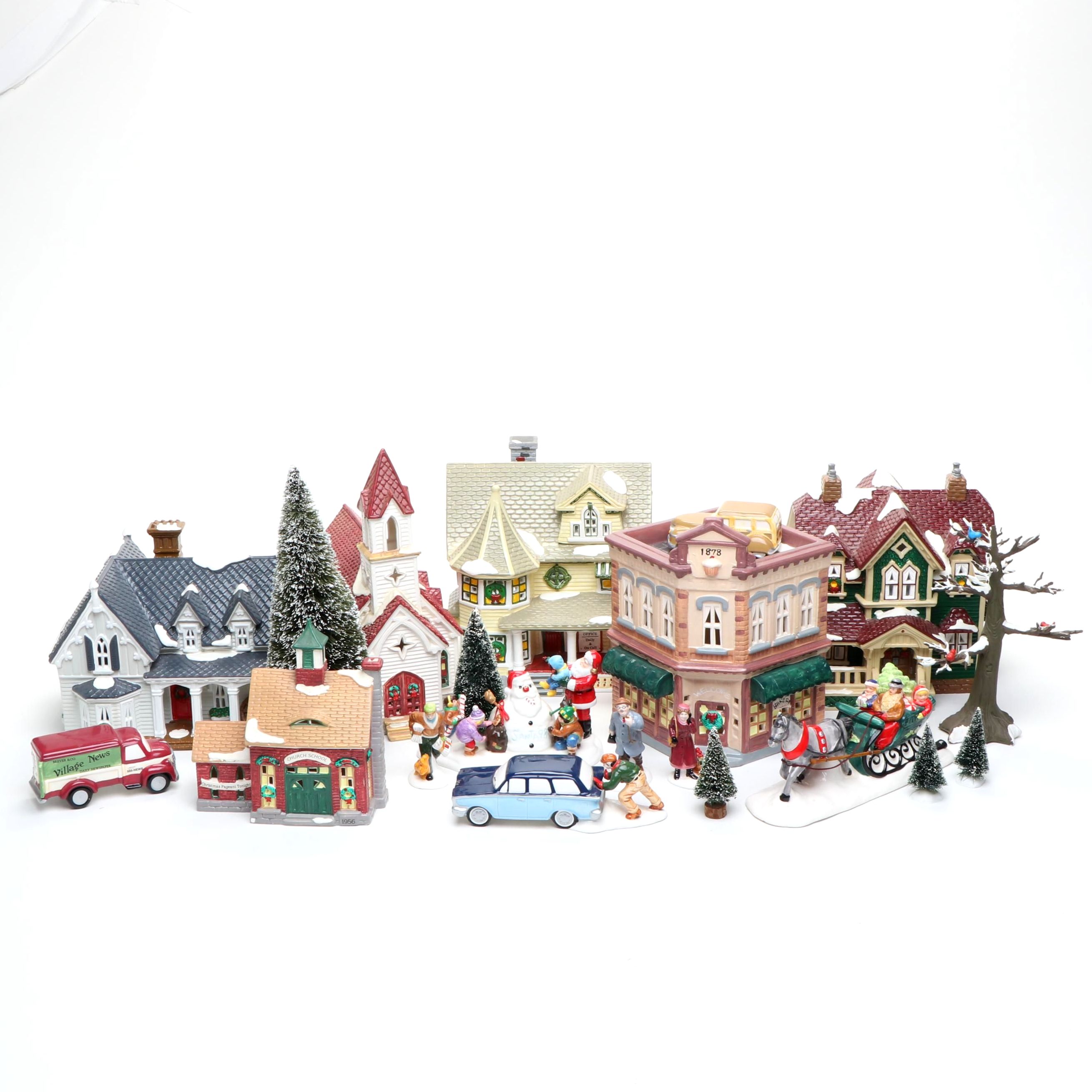 Dept. 56 Snow Village Christmas "Stuck in Snow", "Sleighride" and More Figures
