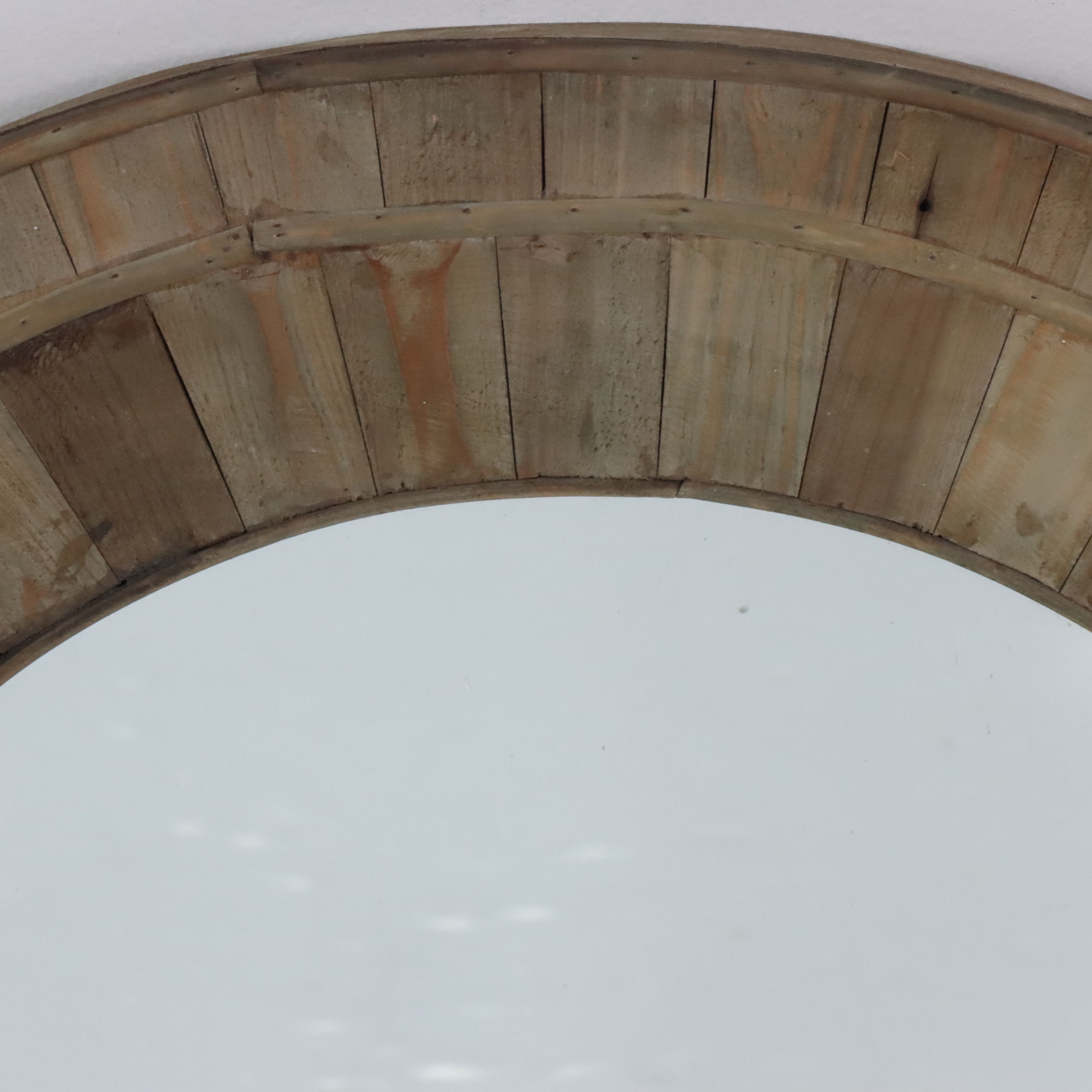 Katie Brown Contemporary Wood Framed Oval Wall Mirror