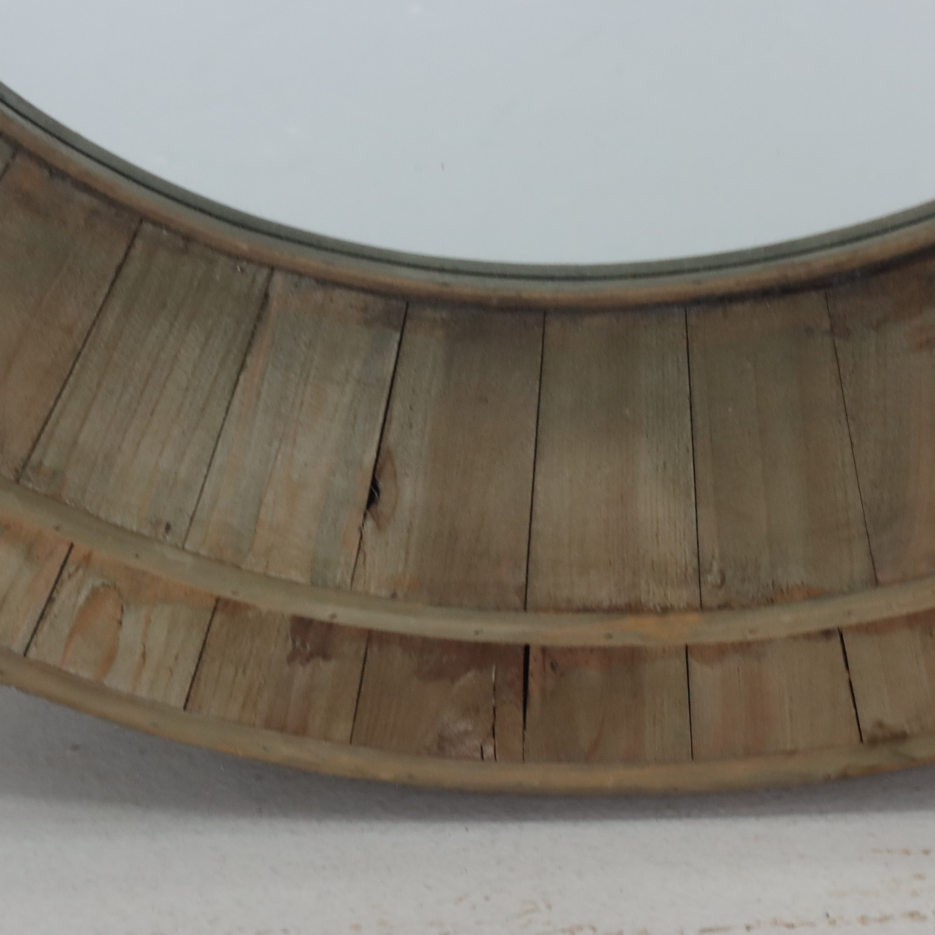 Katie Brown Contemporary Wood Framed Oval Wall Mirror