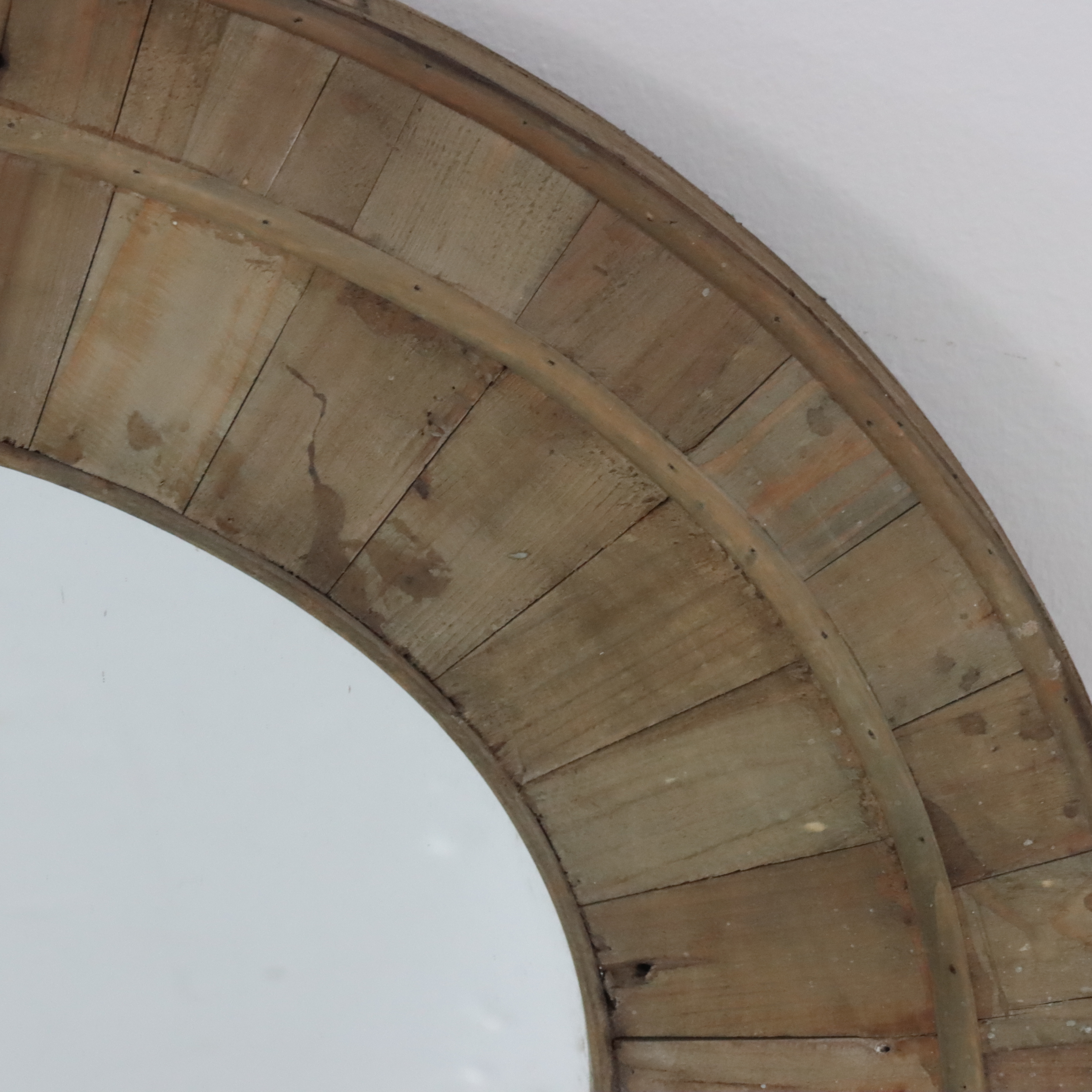 Katie Brown Contemporary Wood Framed Oval Wall Mirror