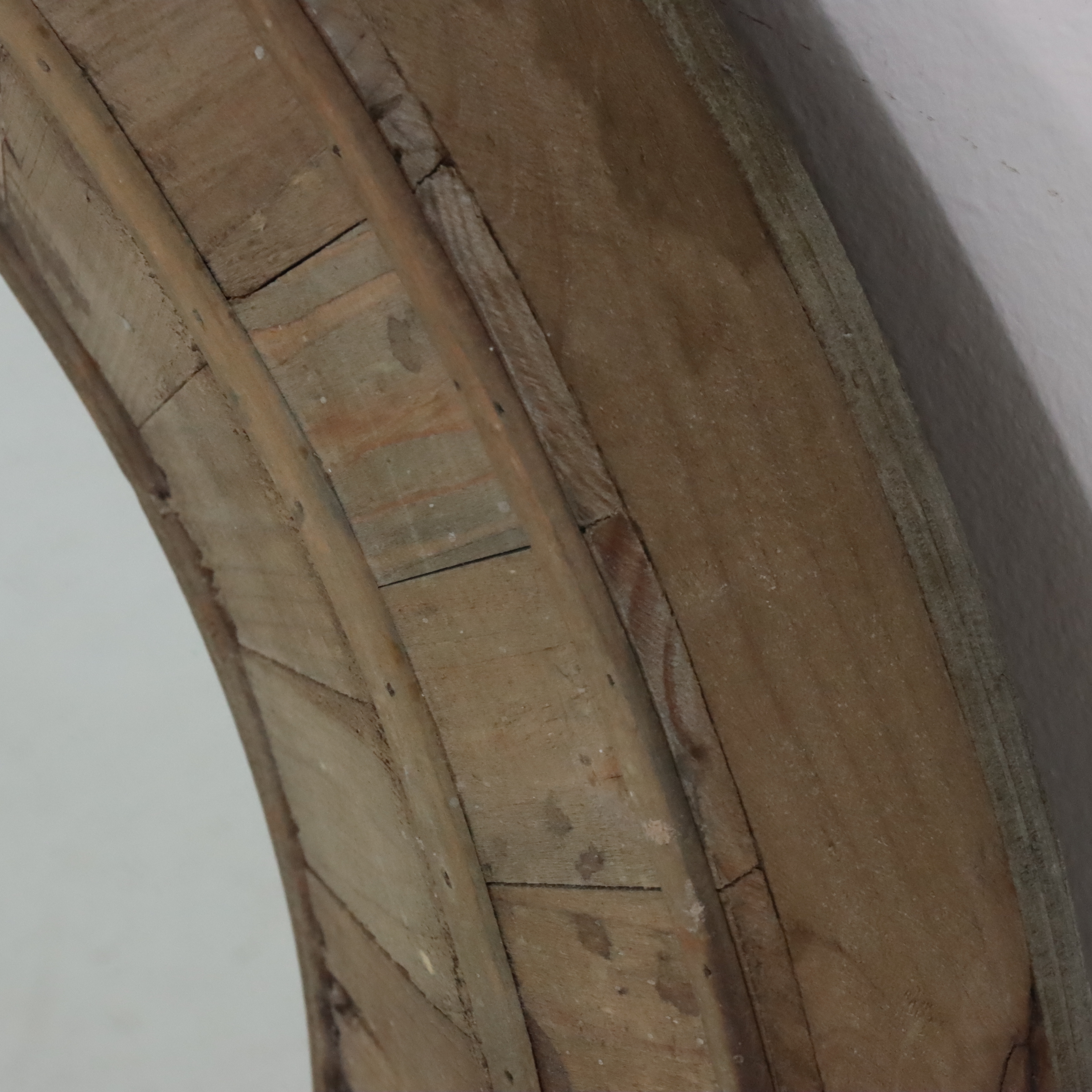 Katie Brown Contemporary Wood Framed Oval Wall Mirror