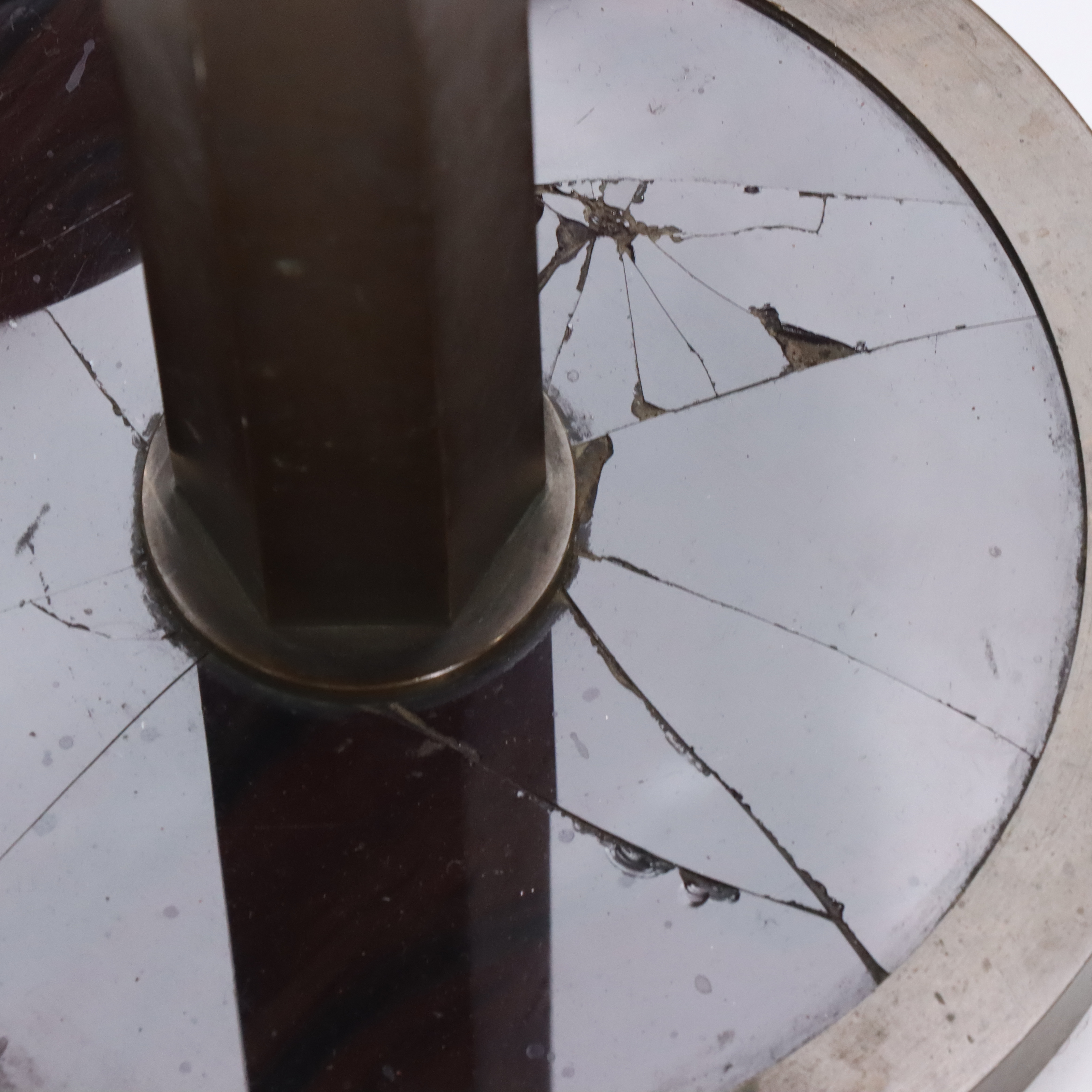 Art Deco Patinated Brass and Agate Glass Guéridon