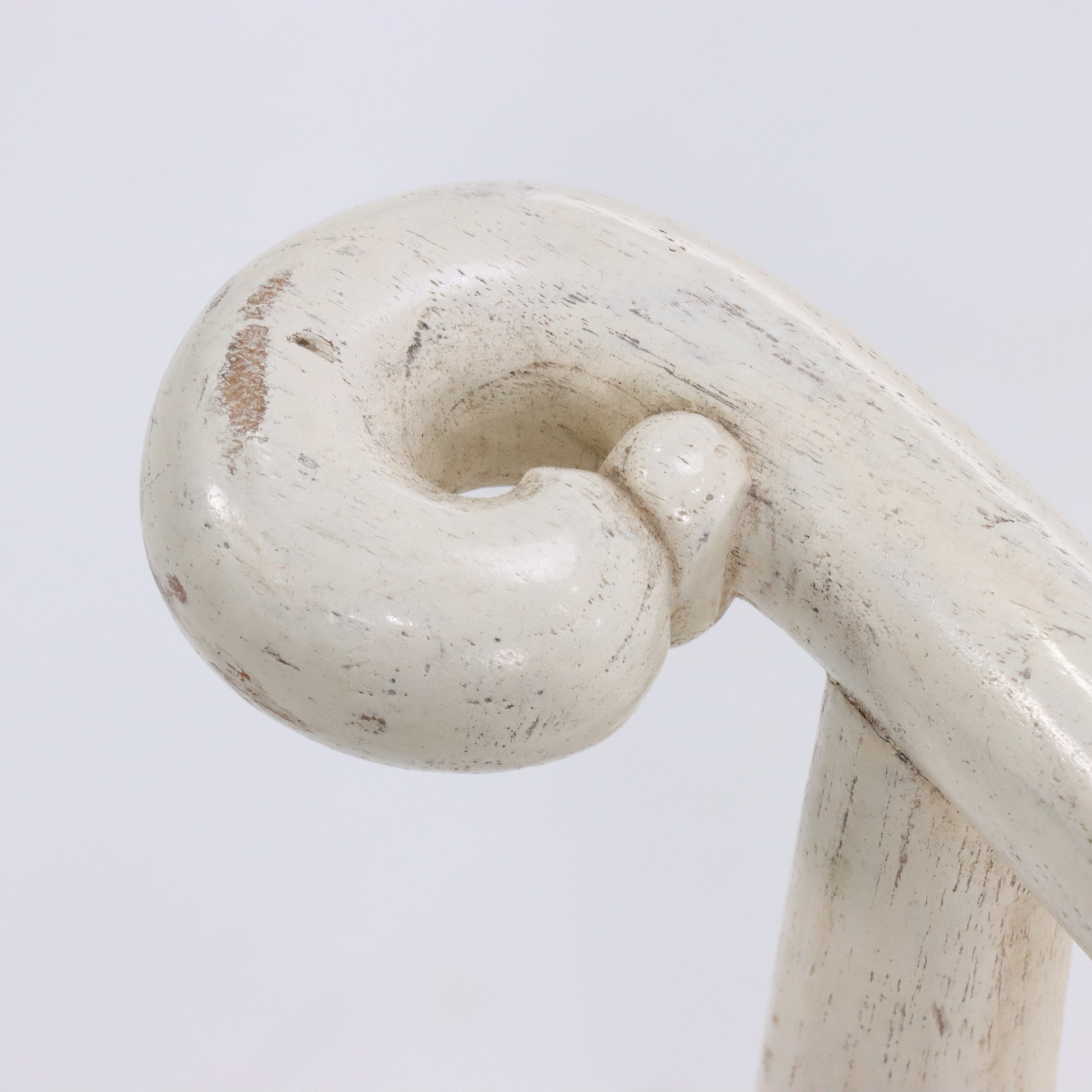 Pair of Chinese Painted Elm Low Side Chairs with Mohair Cushions