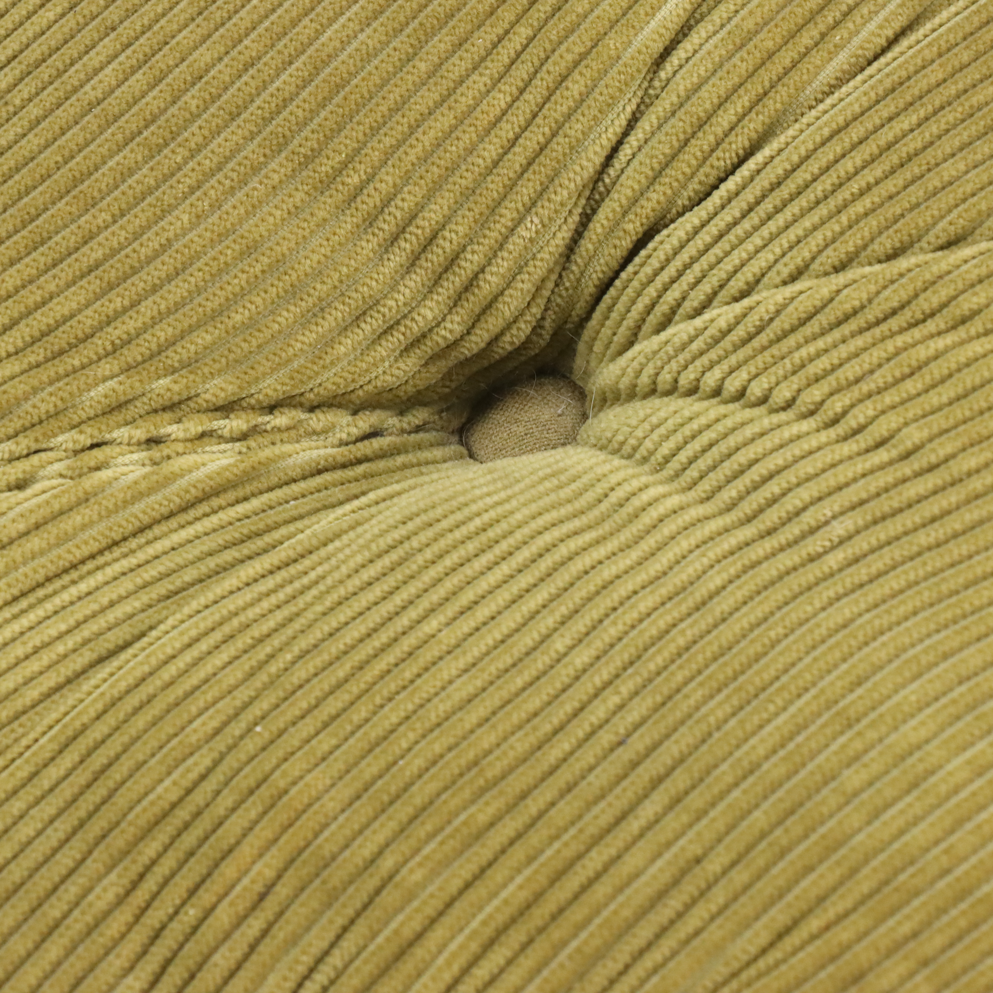 Edwardian Beech Wood Chaise Lounge in Green Corduroy