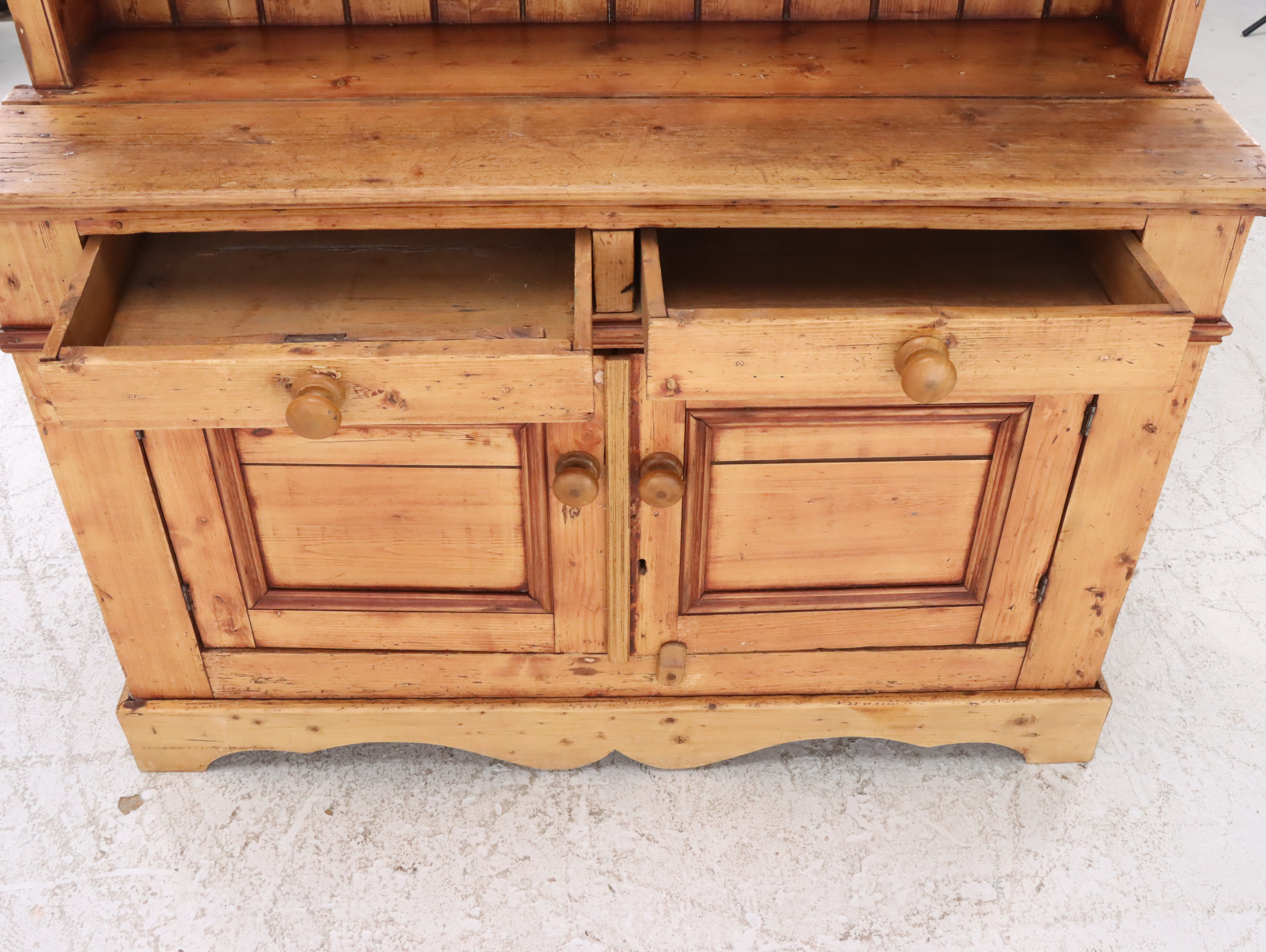 English Scrubbed Pine Dresser