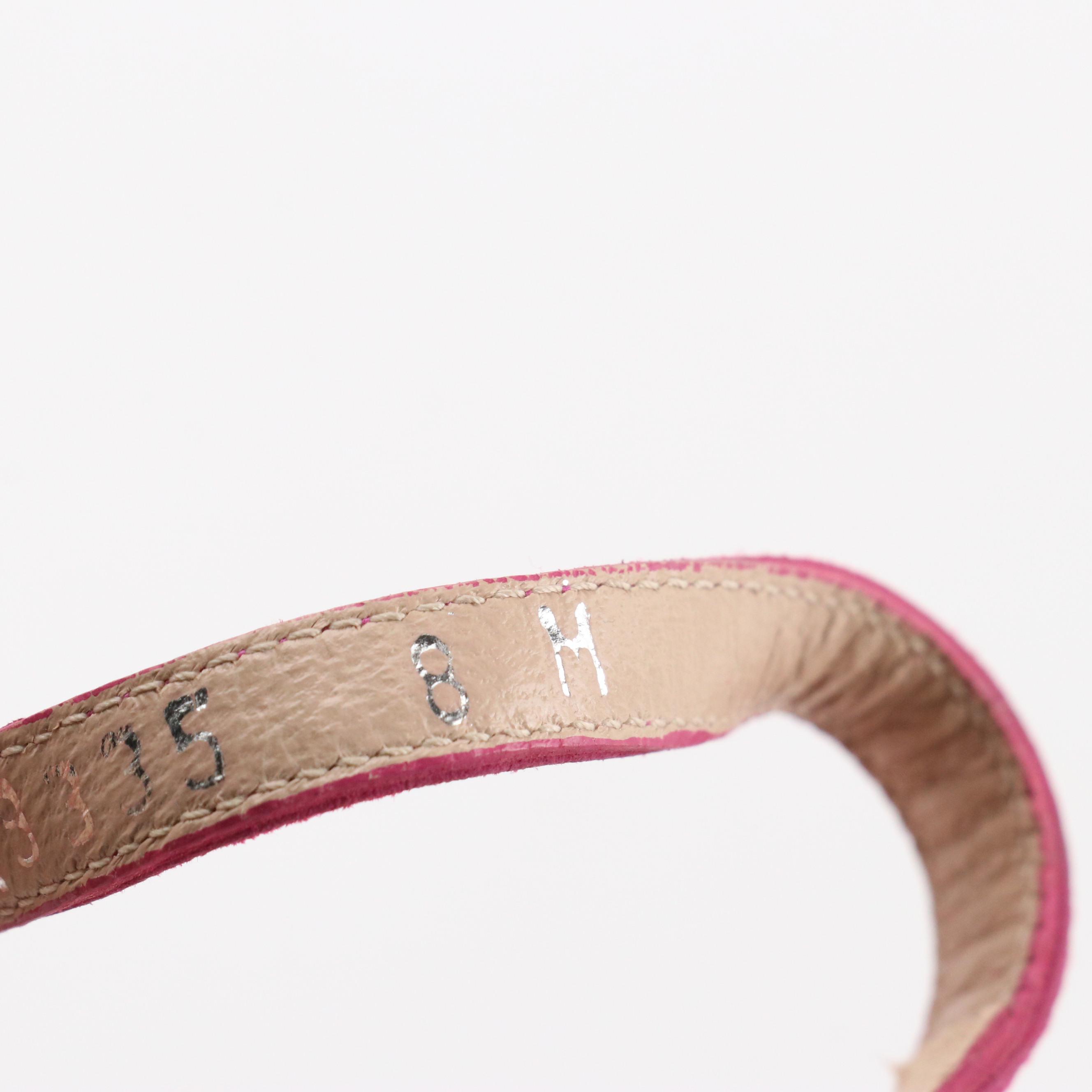 Stuart Weitzman Hot Pink Suede High-Heeled Sandals, Olivia Rose Tal Sequin Mules