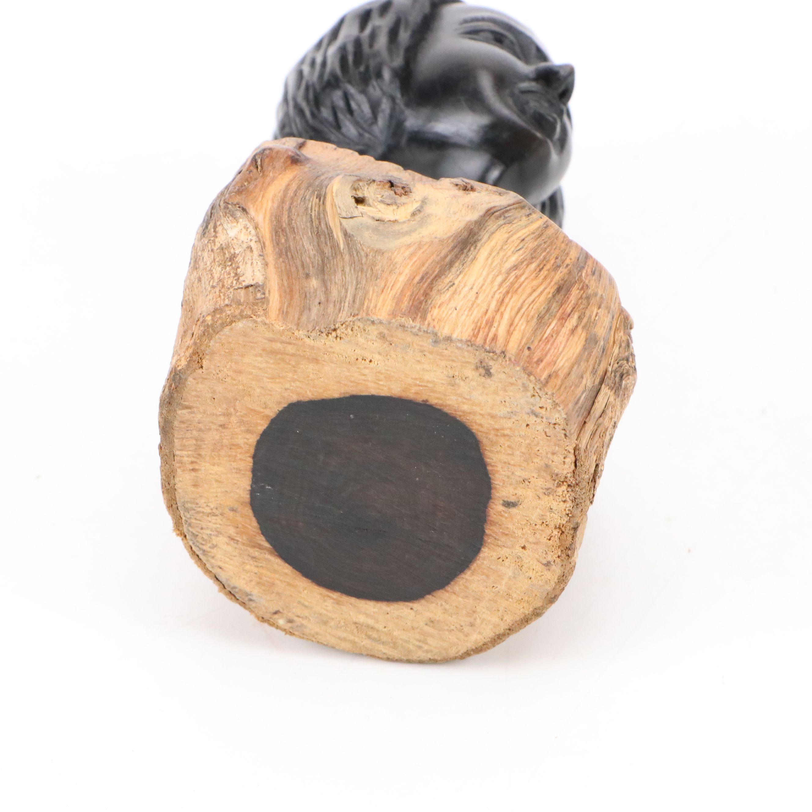 East African Carved Ebony Busts of Man and Woman