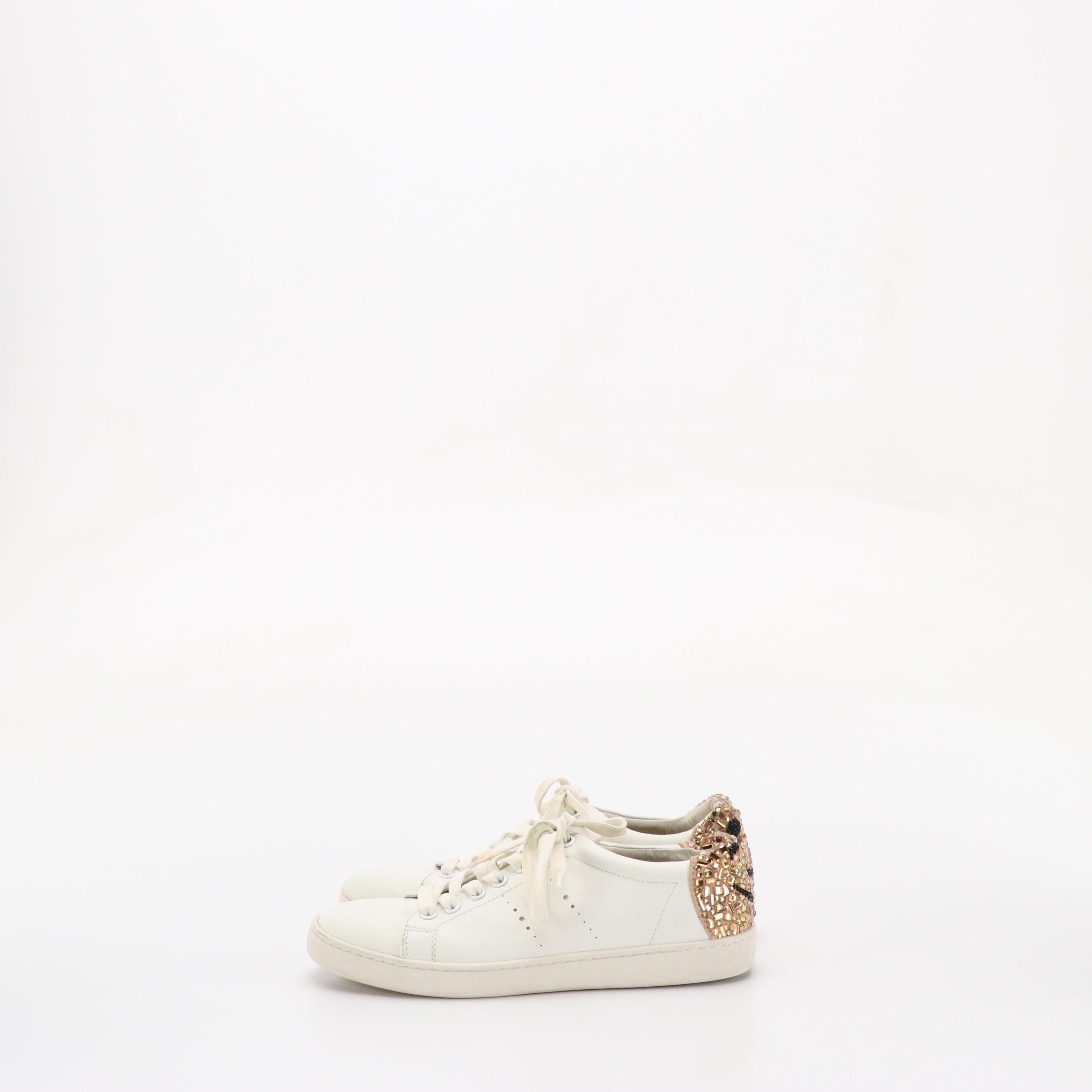 Roger Vivier Suede Buckle Booties, Lola Cruz Rhinestone Smiley Sneakers, More