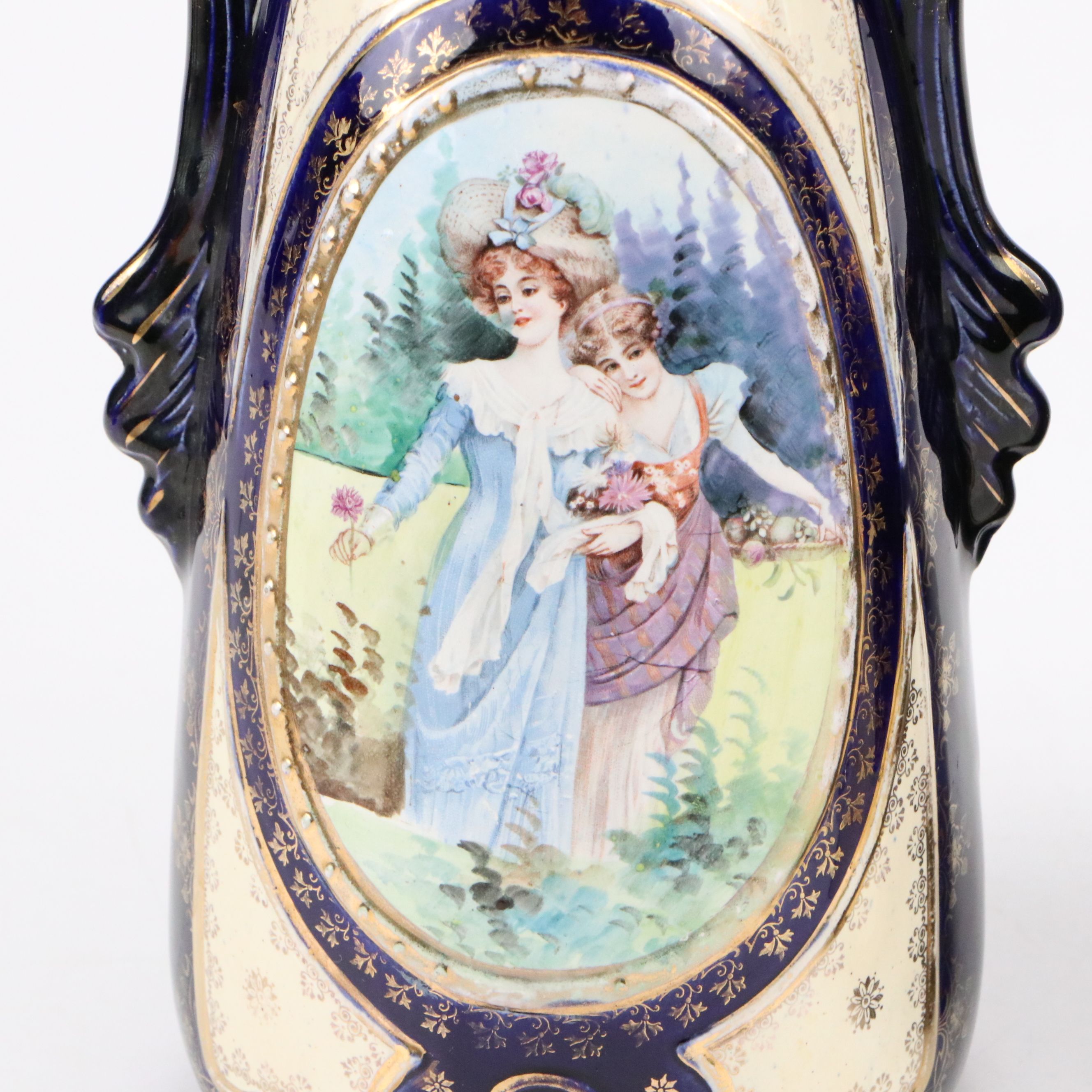 Pair of Art Nouveau Style Ceramic Vases, Early 20th Century