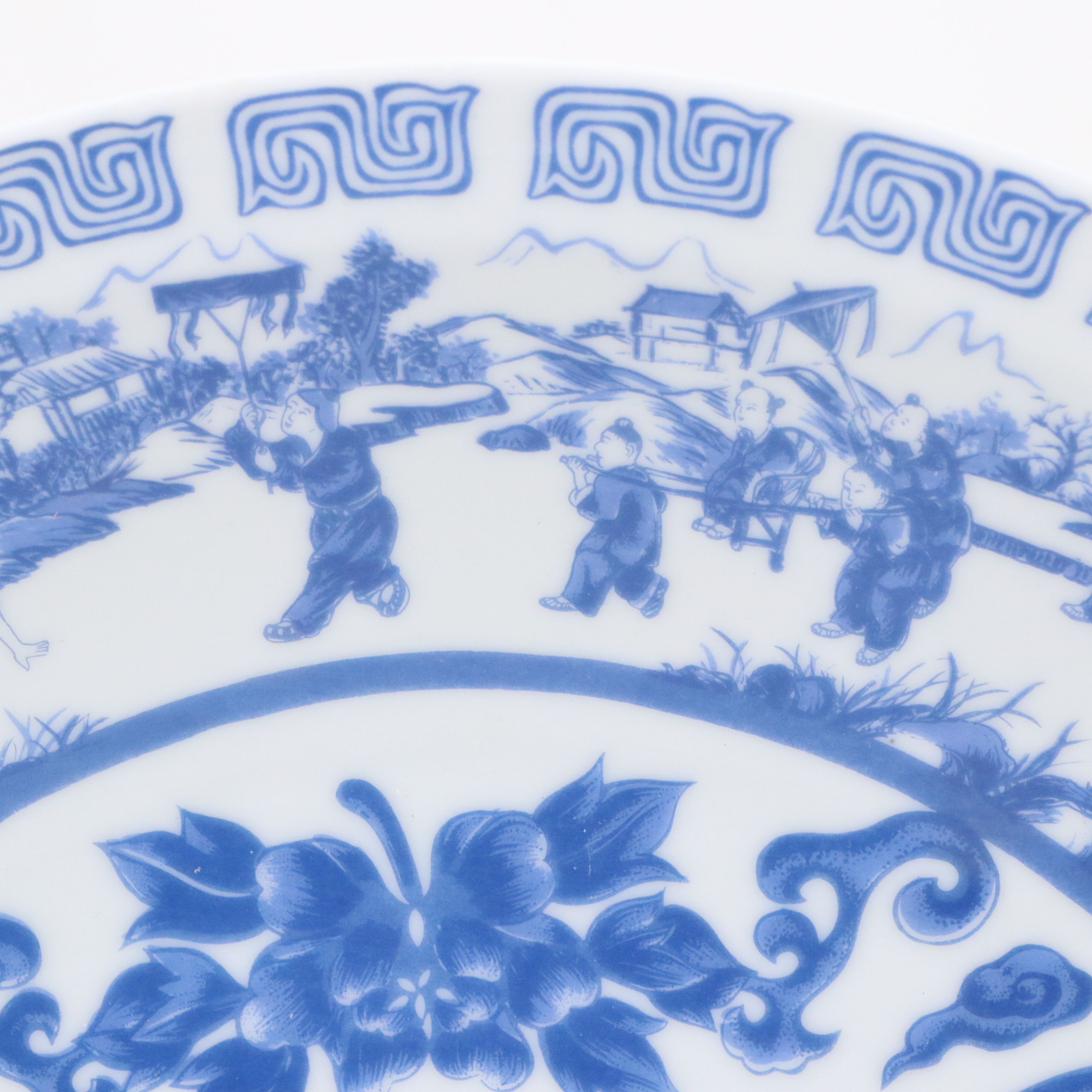 Chinese Blue and White Transfer Decorated Plate