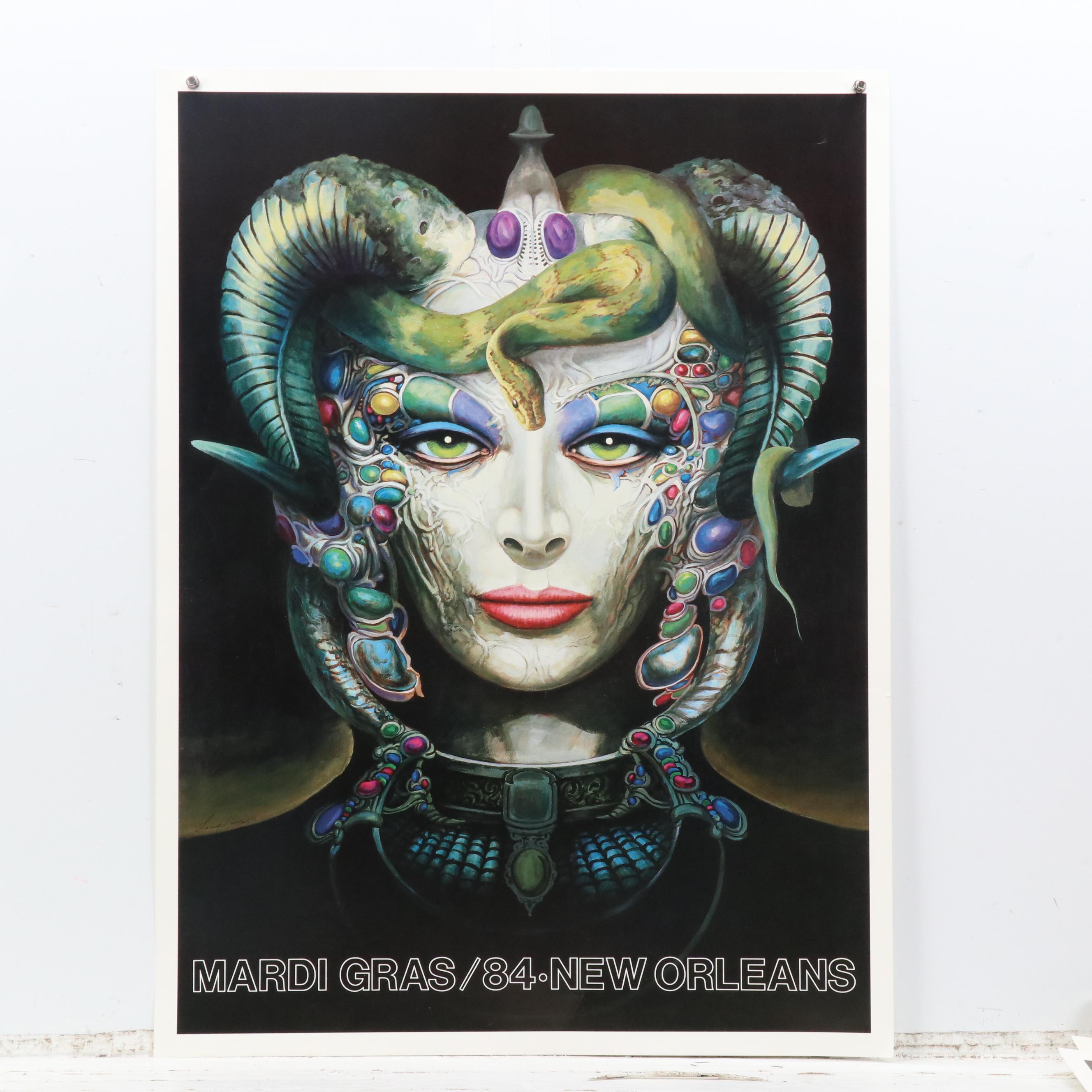 New Orleans Mardi Gras Offset Lithograph Posters After Larry Harris, 1980s-1990