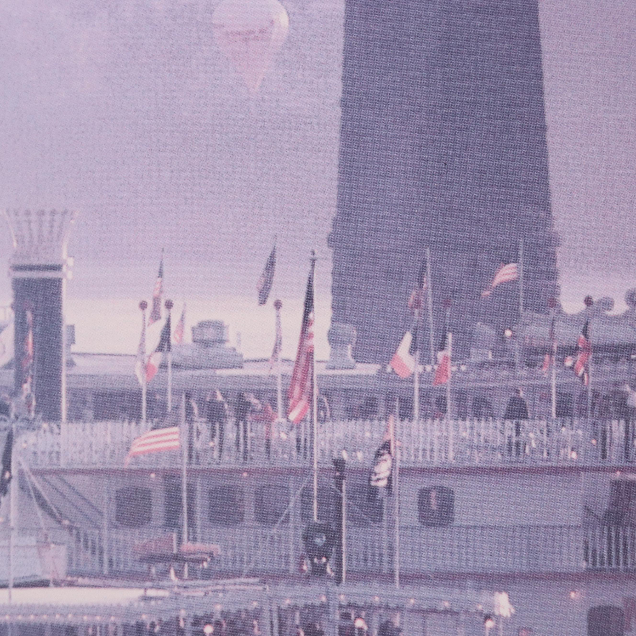 Offset Lithograph "River Belles" of Cincinnati Tall Stacks