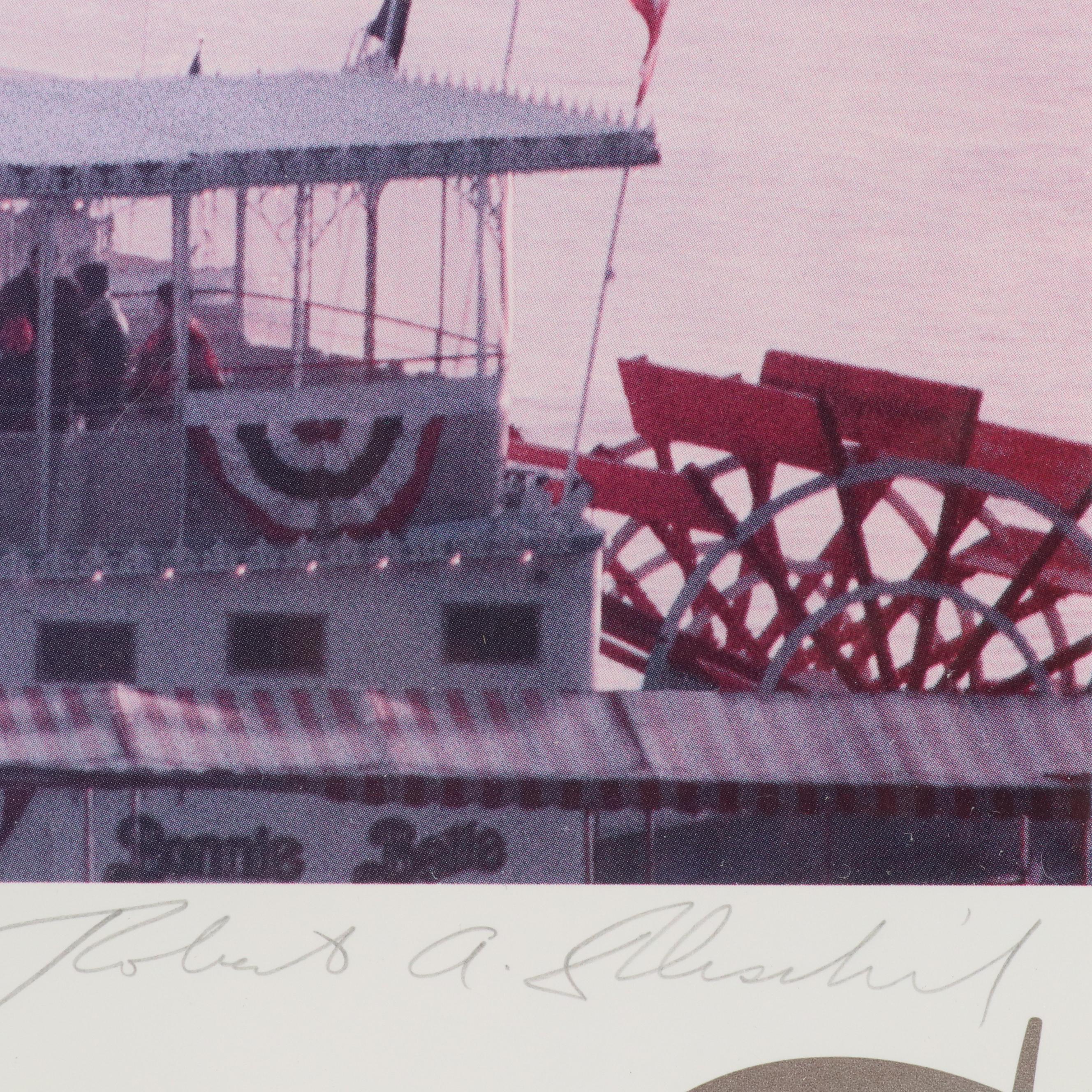 Offset Lithograph "River Belles" of Cincinnati Tall Stacks