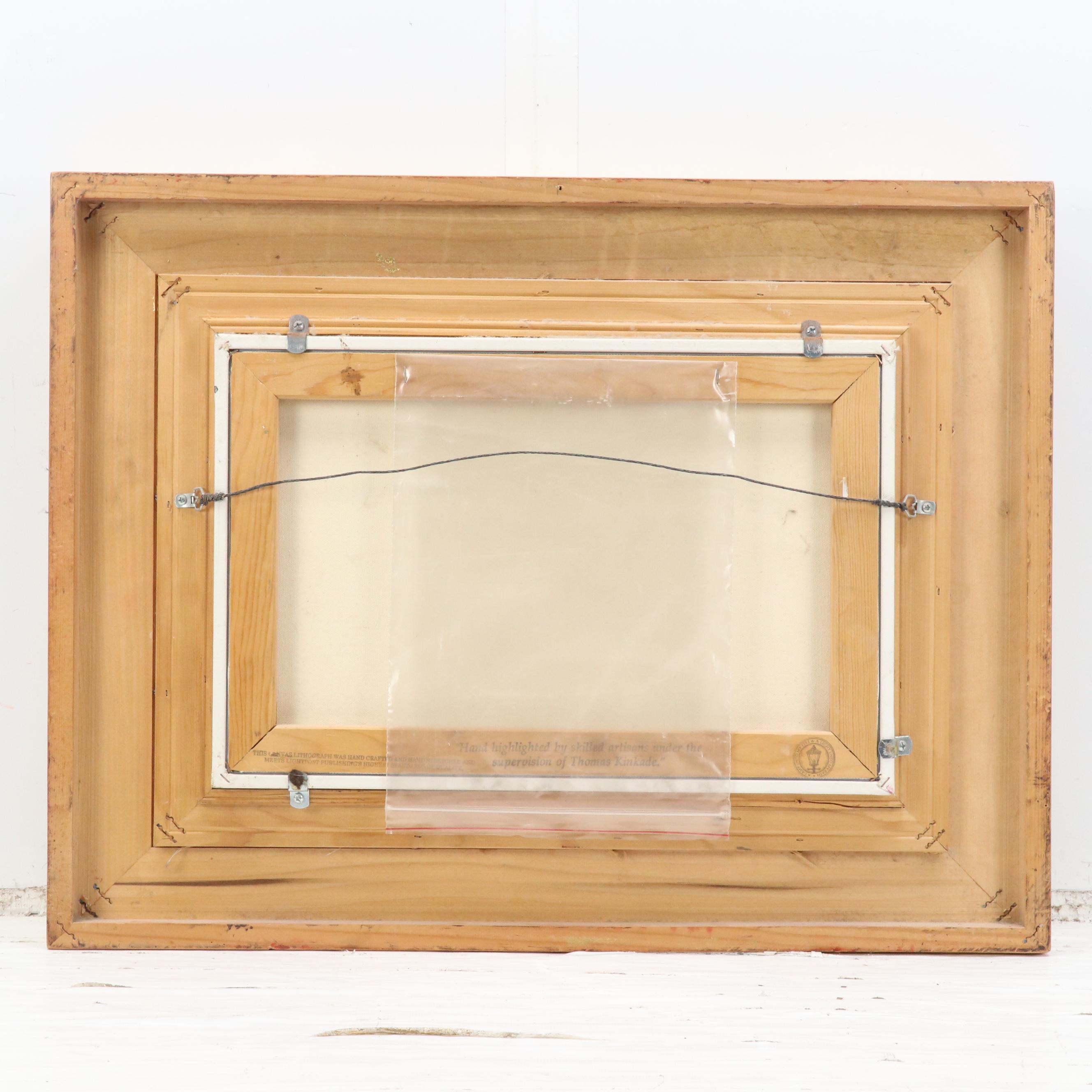 Thomas Kincade Embellished Offset Lithograph "Morning Dogwood"