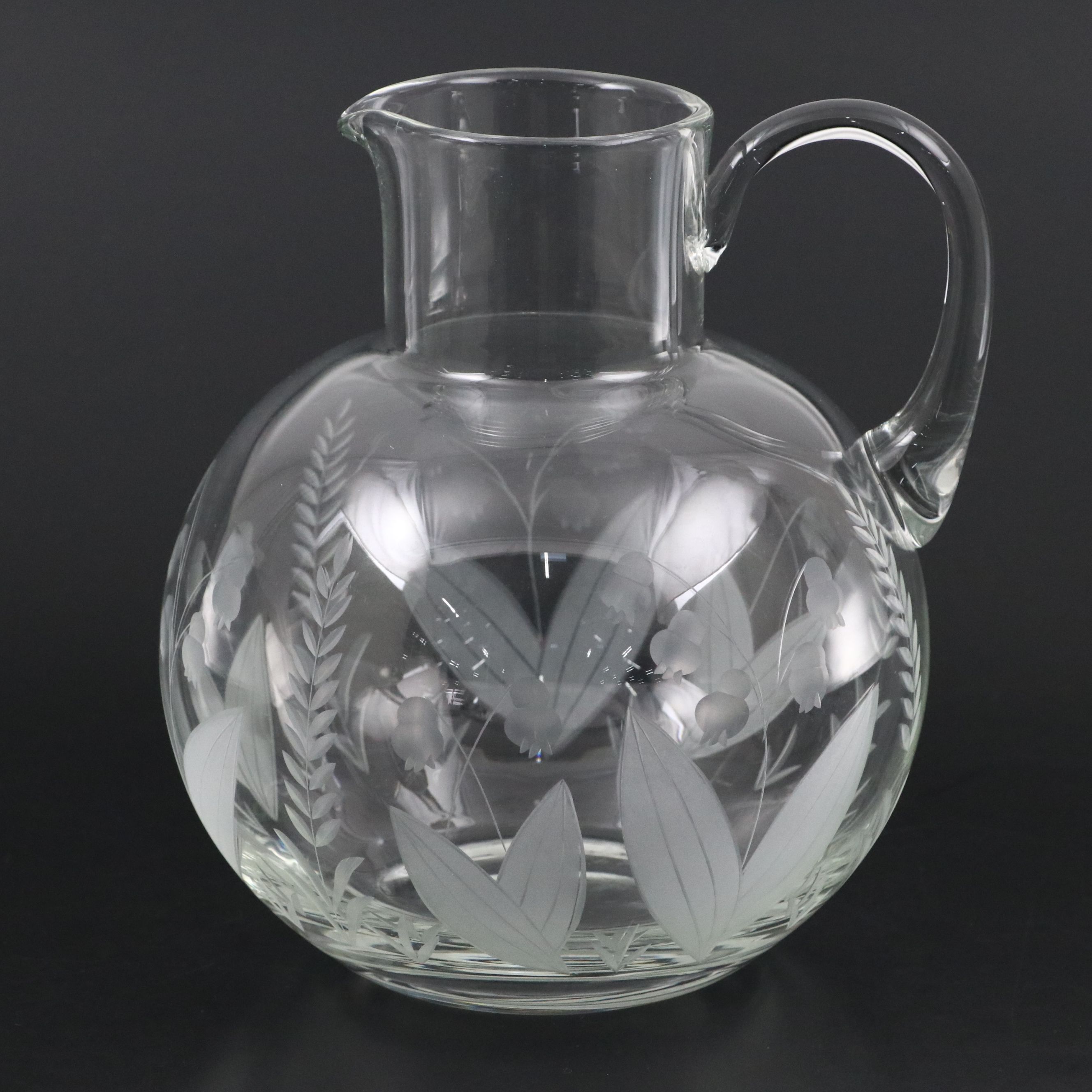 Tiffany & Co. "Lily of the Valley" Crystal Pitcher, 1992-2018