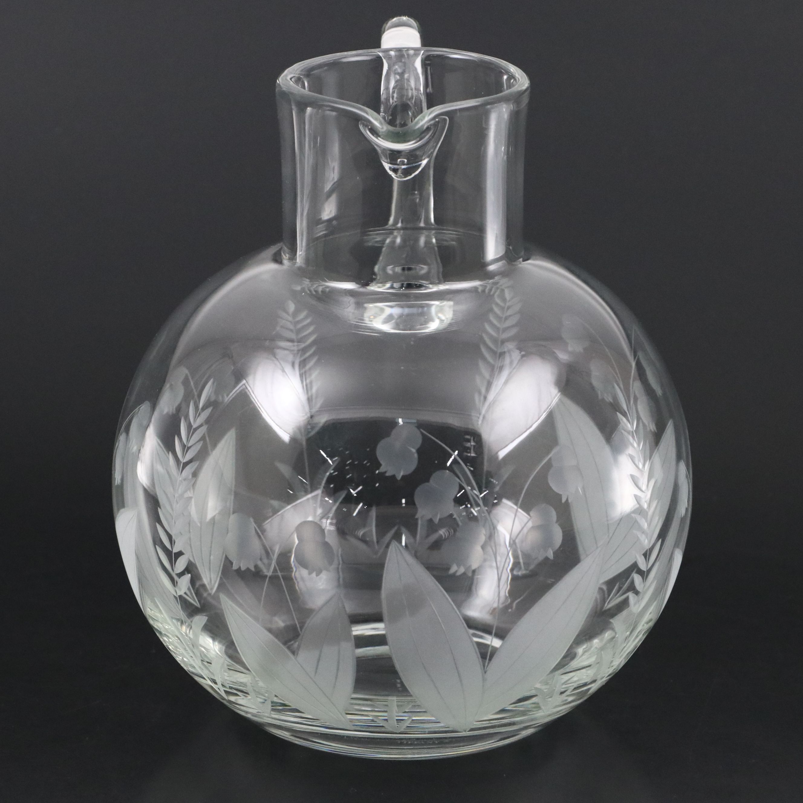 Tiffany & Co. "Lily of the Valley" Crystal Pitcher, 1992-2018