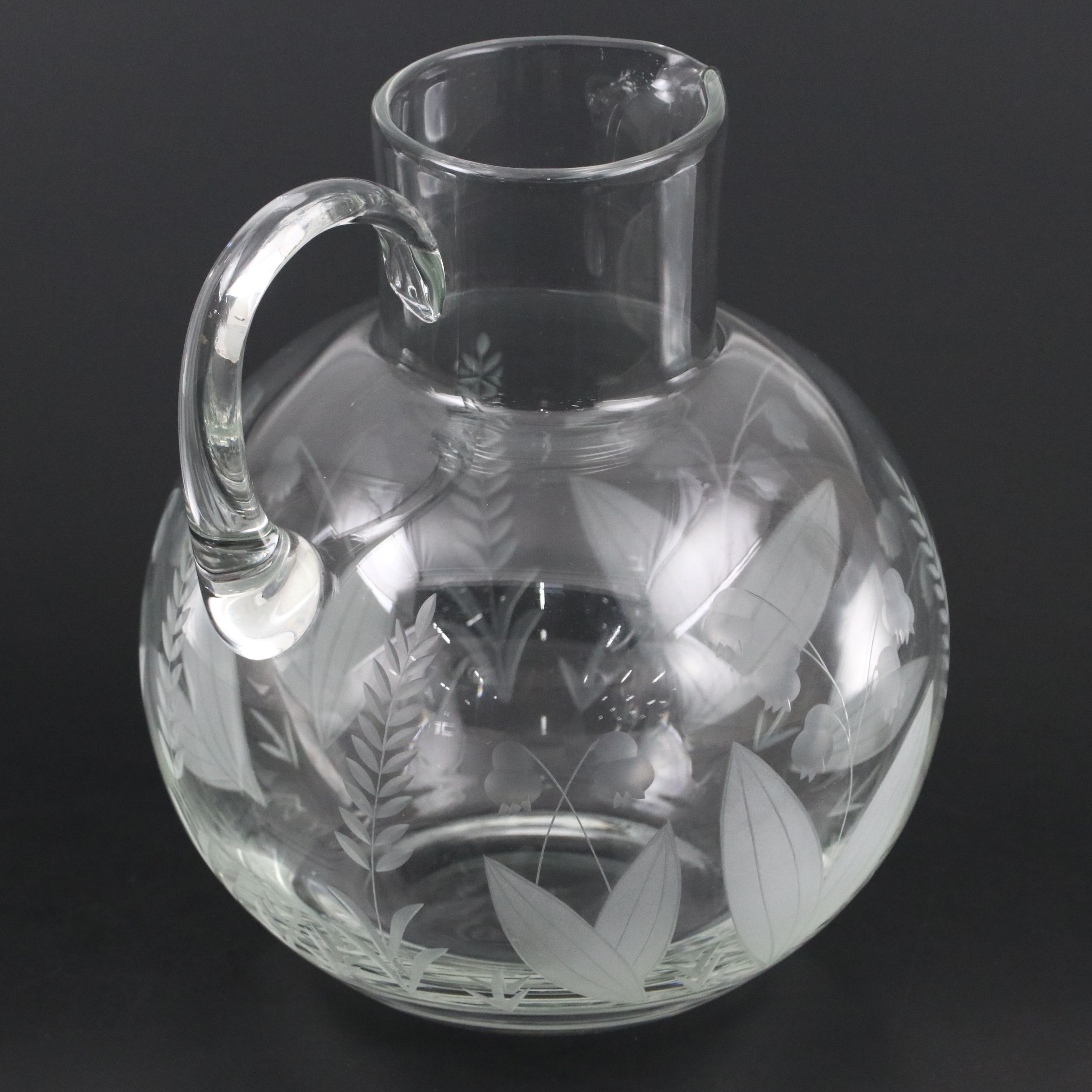 Tiffany & Co. "Lily of the Valley" Crystal Pitcher, 1992-2018