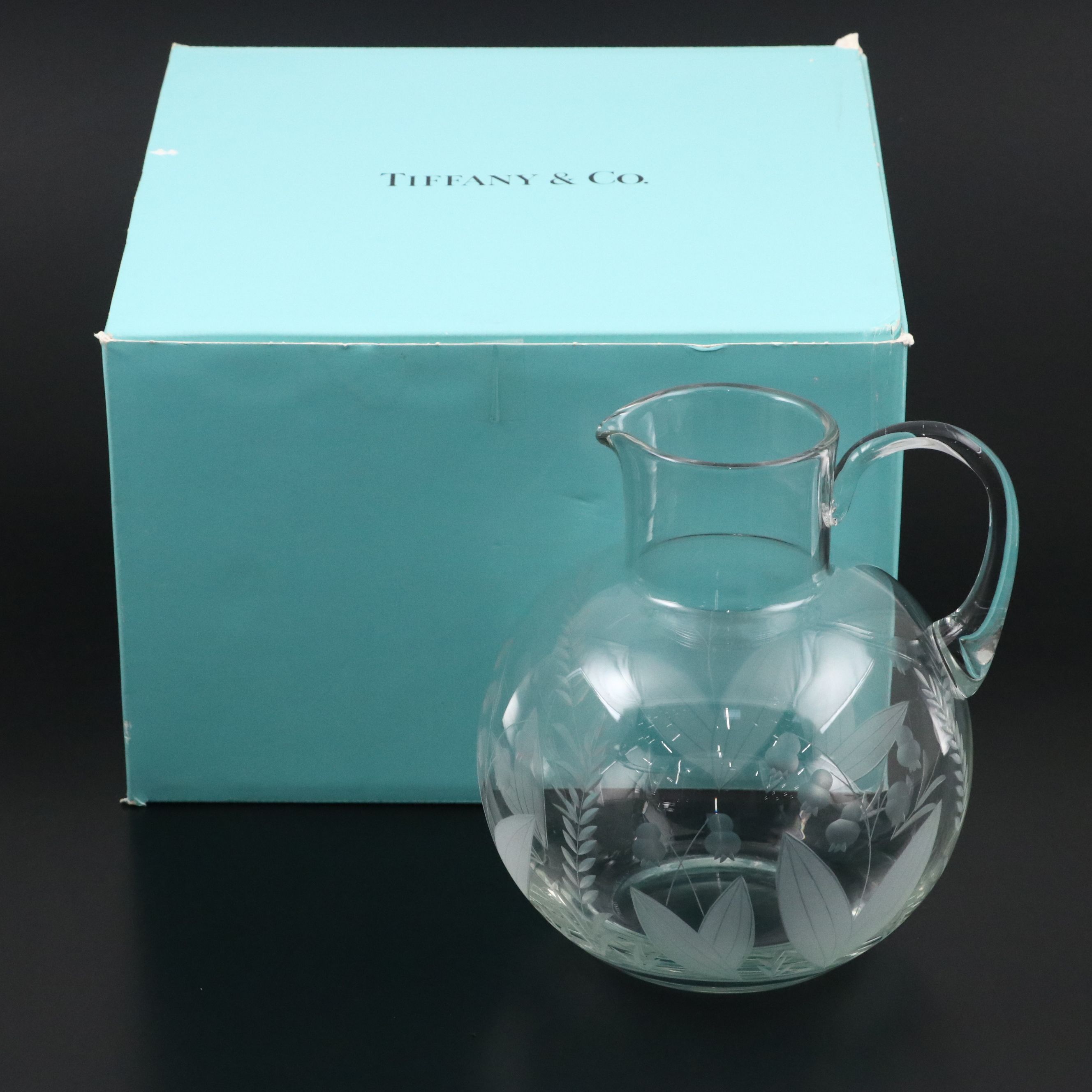 Tiffany & Co. "Lily of the Valley" Crystal Pitcher, 1992-2018