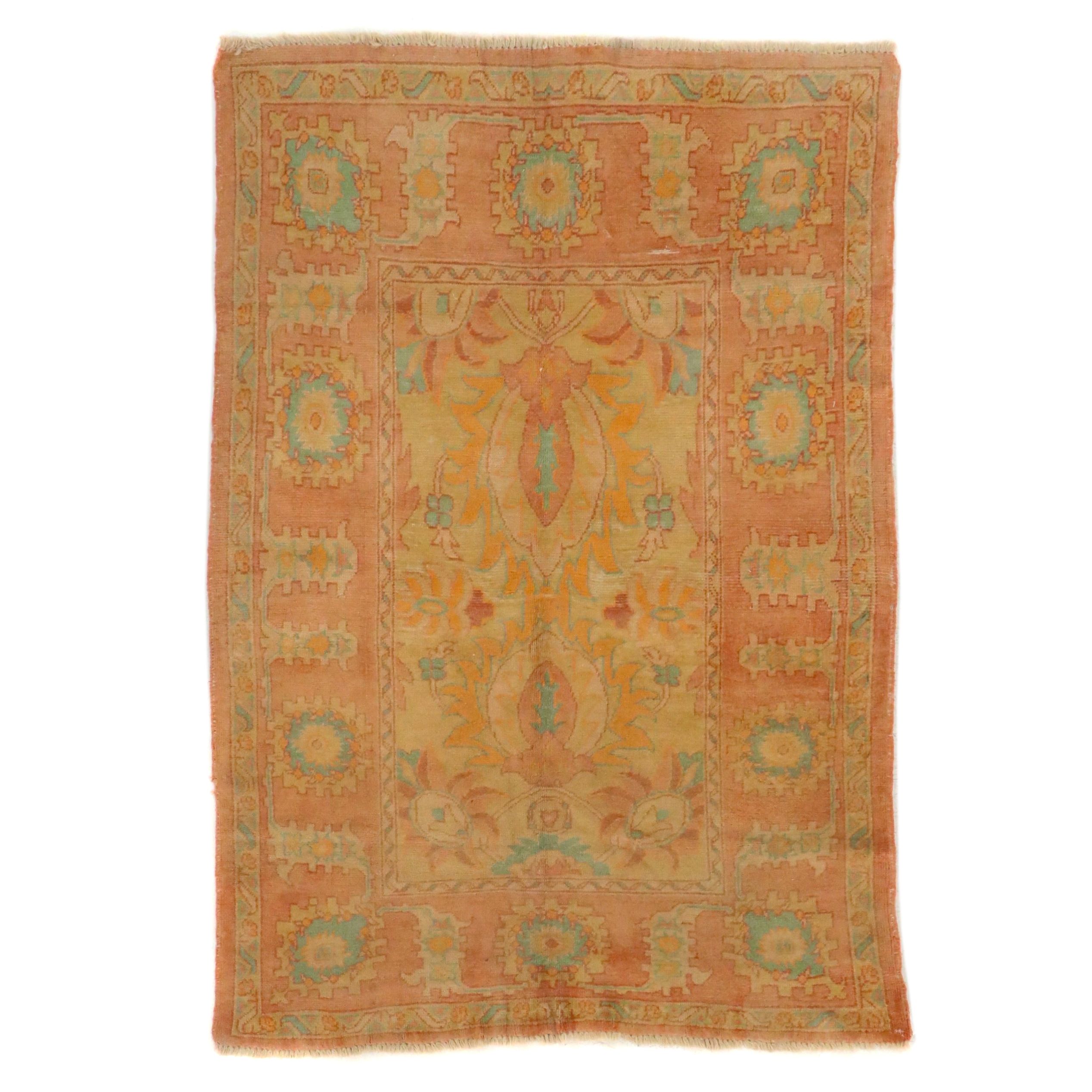 5'9 x 8'3 Hand-Knotted Turkish Oushak Area Rug