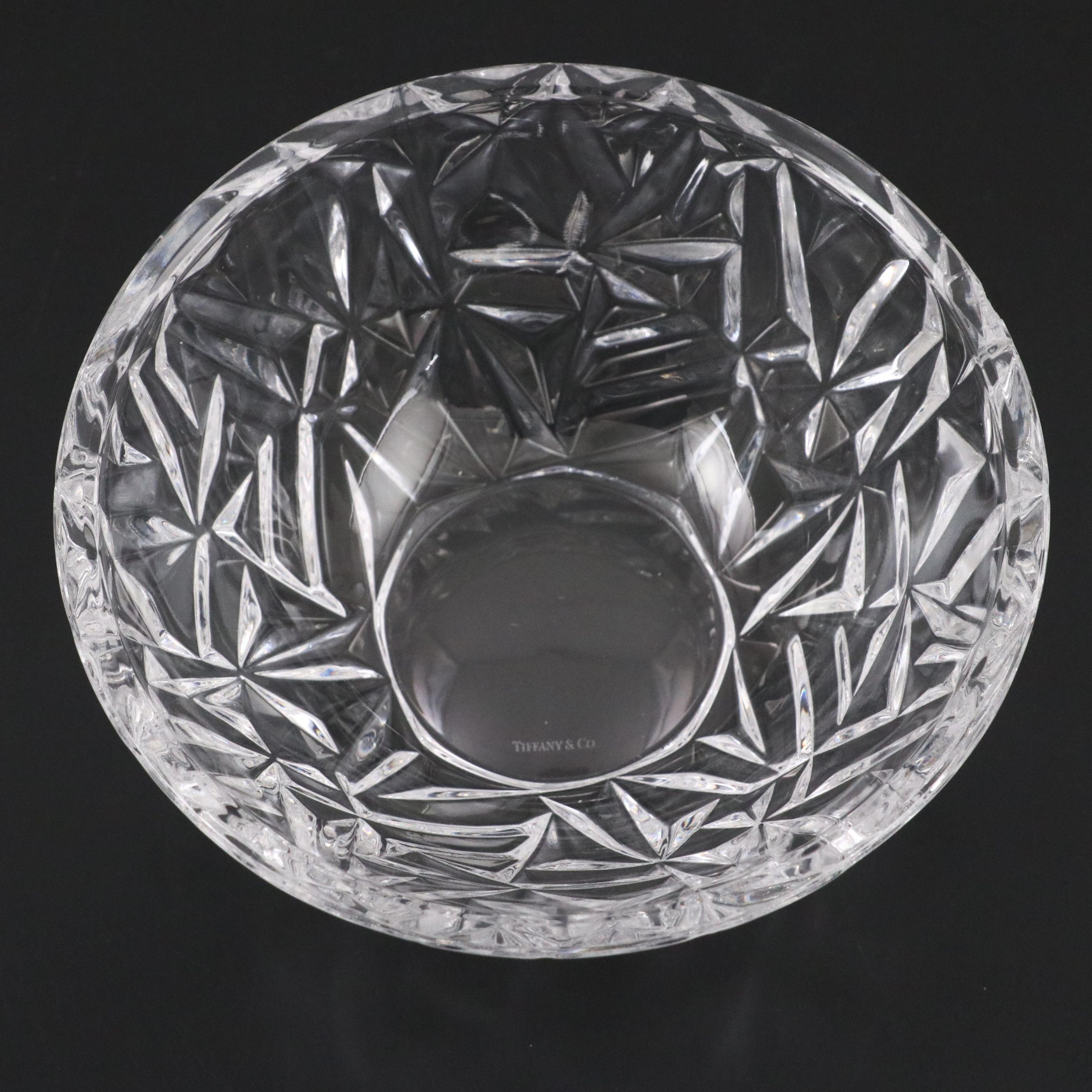 Tiffany & Co. "Rock Cut" Crystal Bowl