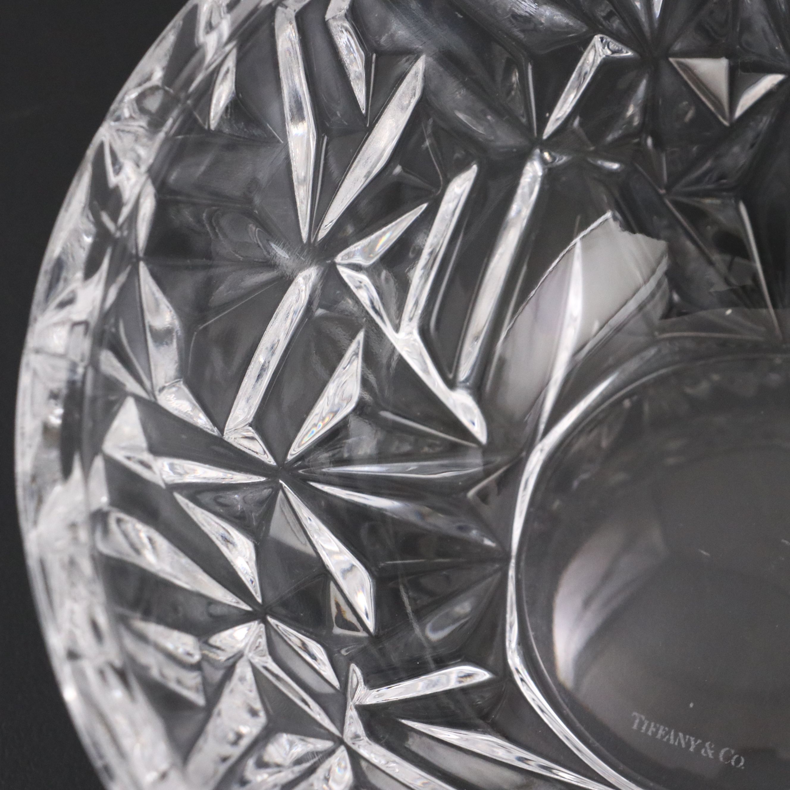 Tiffany & Co. "Rock Cut" Crystal Bowl