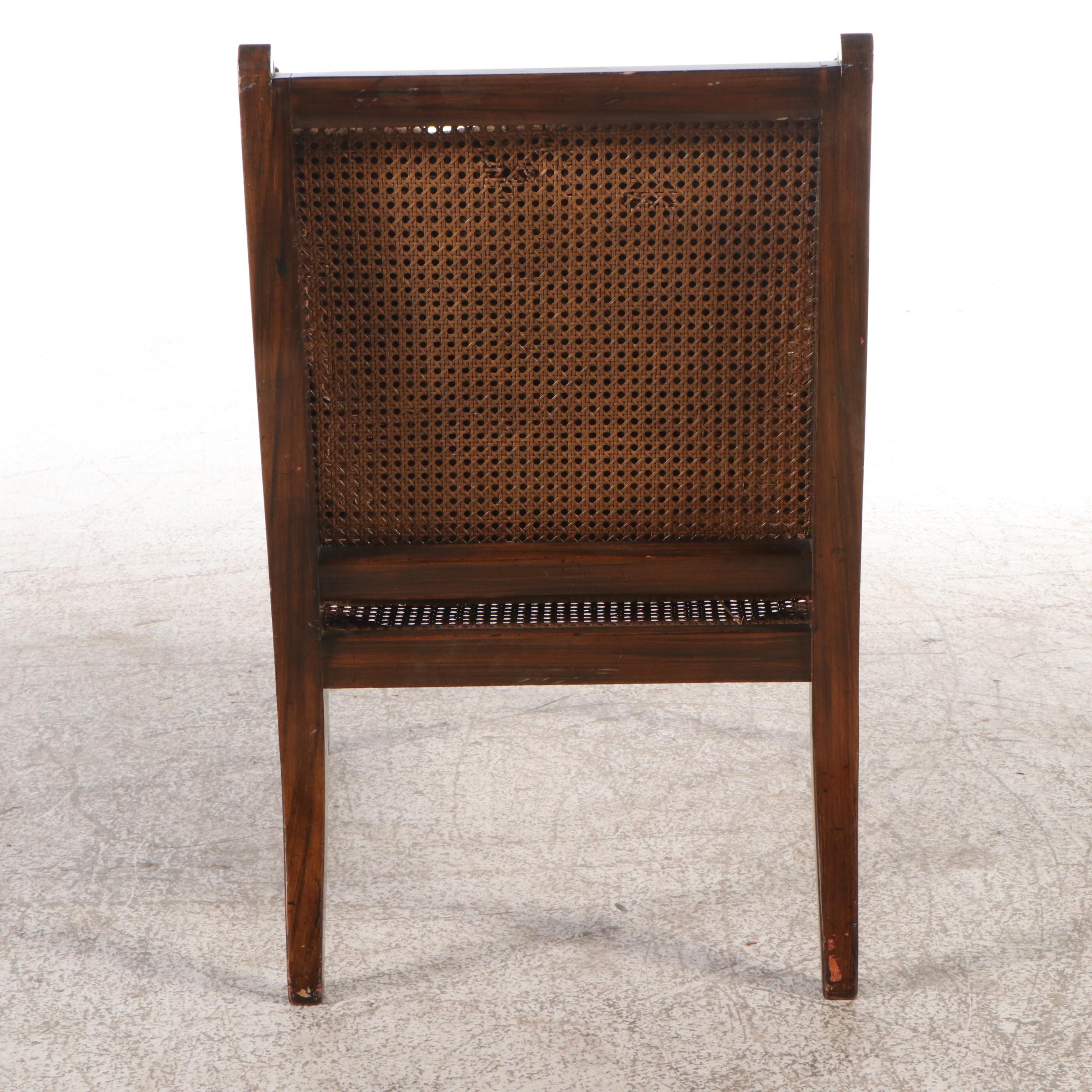 Regency Style Rosewood Grain-Painted Caned Armchair