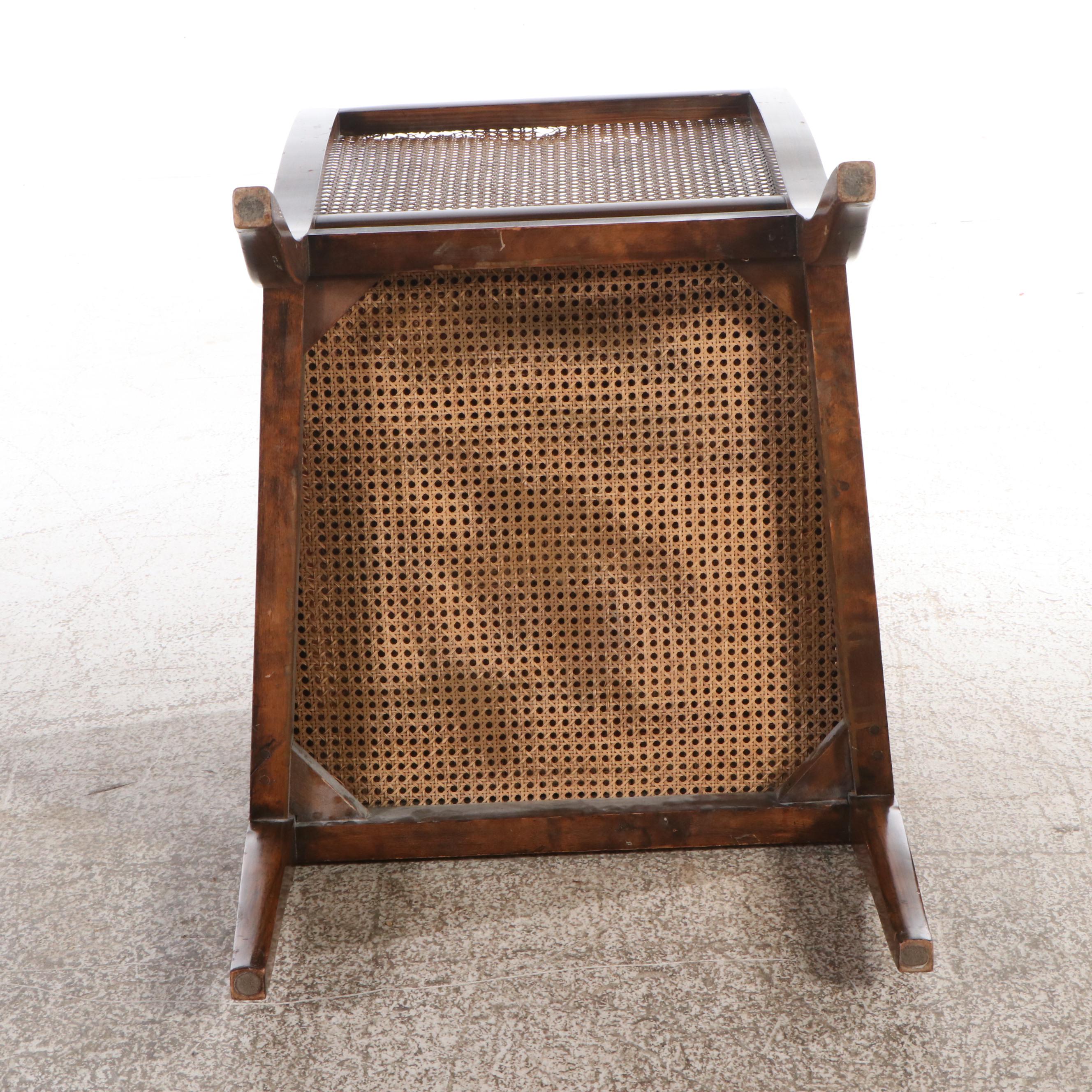 Regency Style Rosewood Grain-Painted Caned Armchair