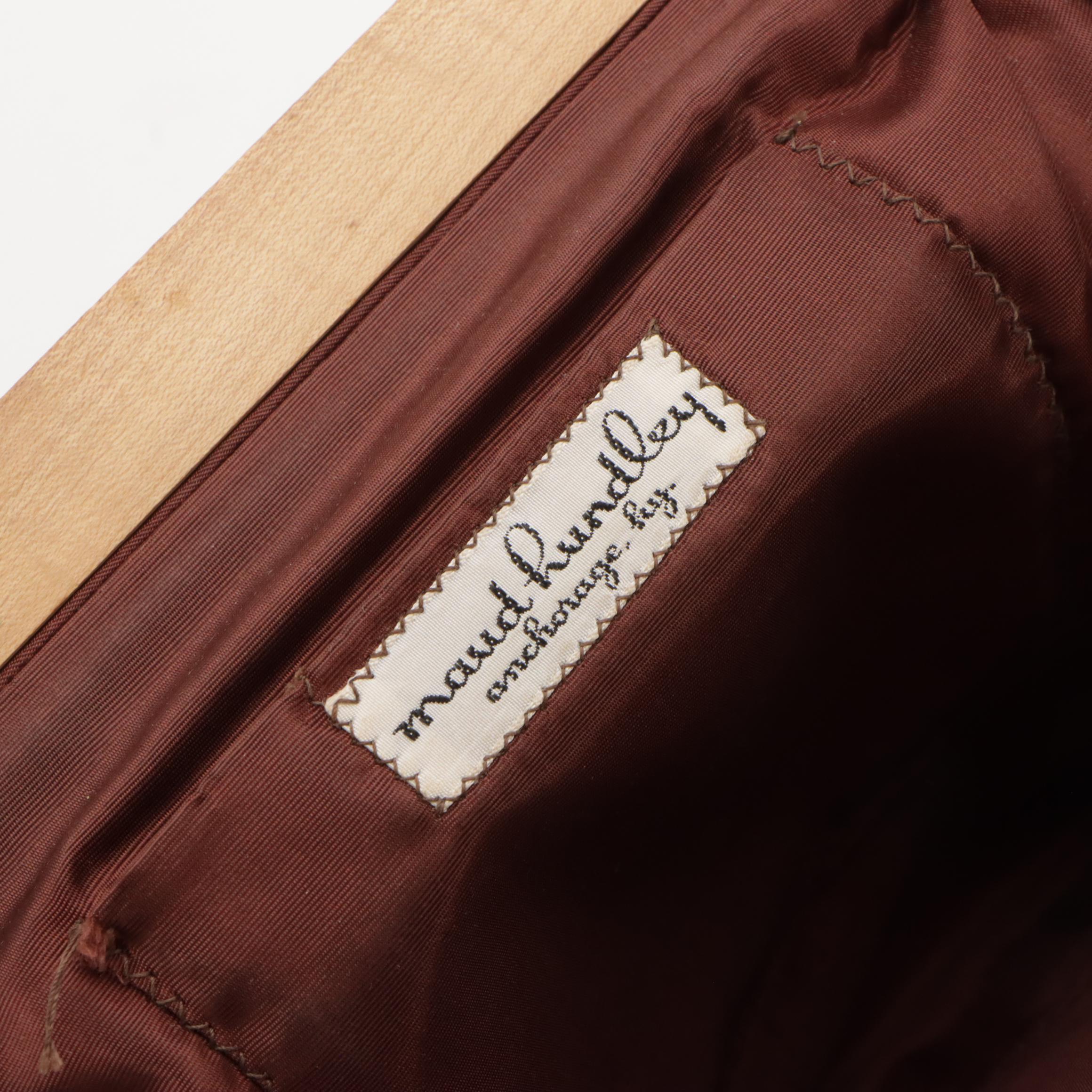 Miss Pendleton Embellished Sweater and Maud Hundley "Needle Painted" Bag