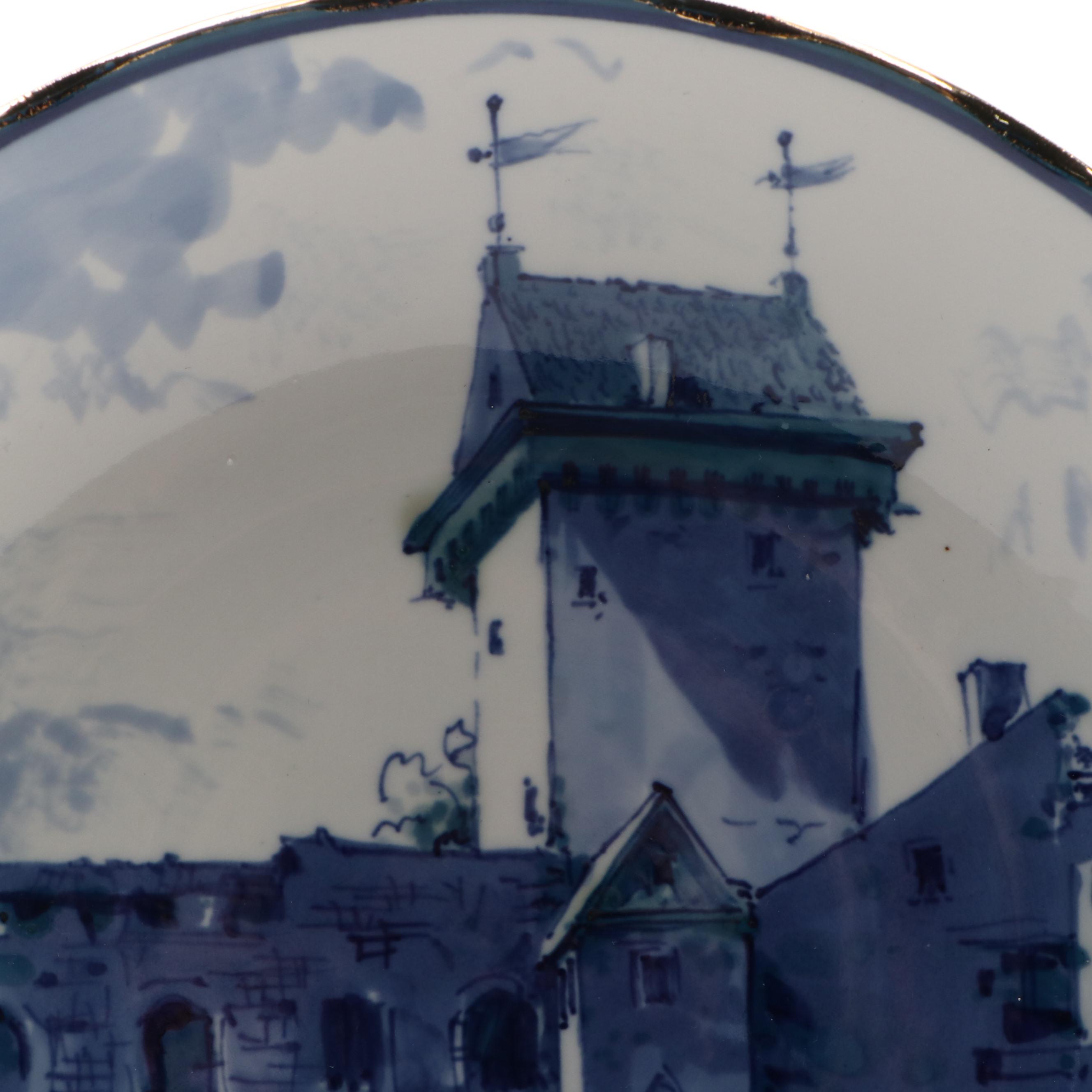 Hand-Painted Narva Castle Estonia Collector Plate, 1995