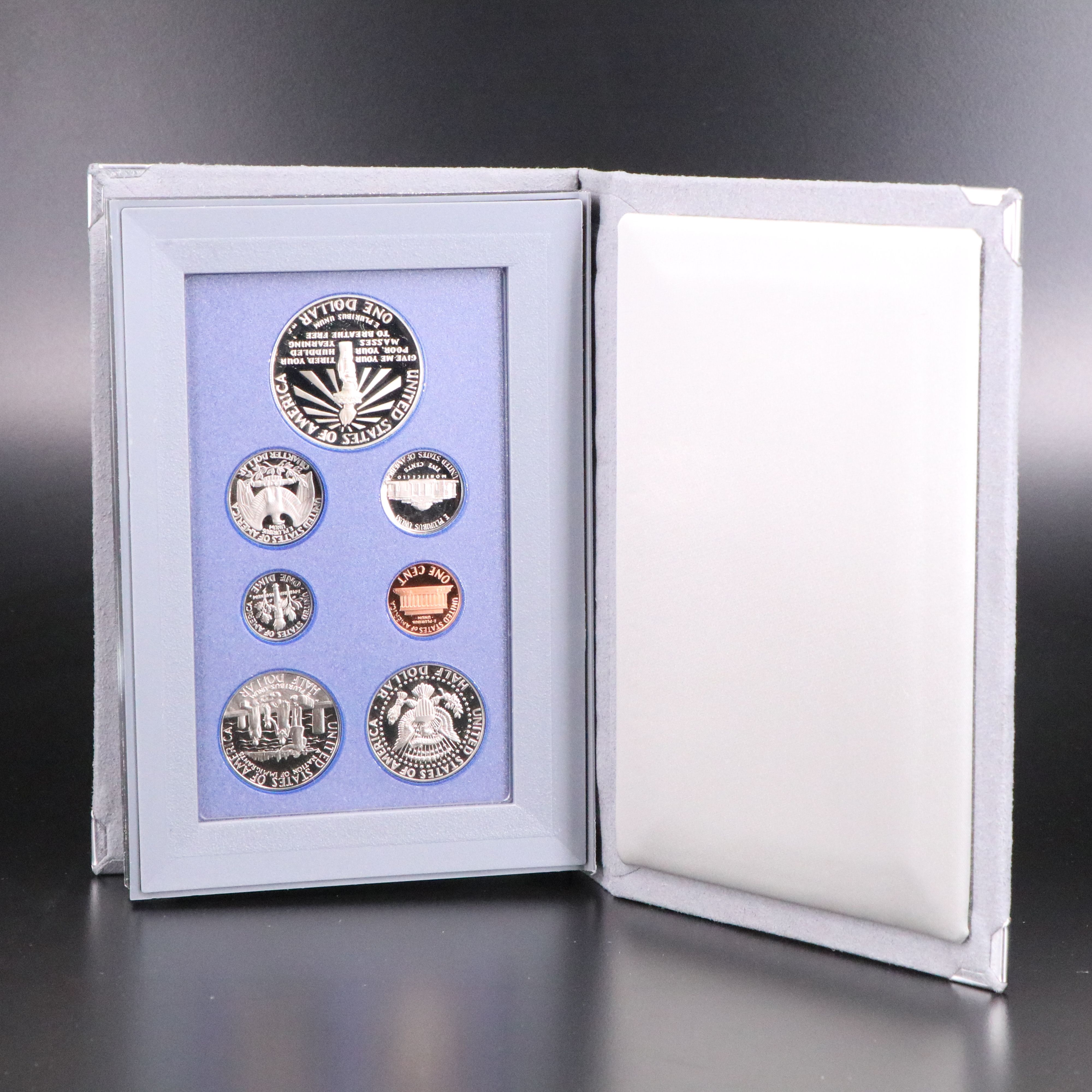 Three U.S. Prestige Proof Sets 1984, 1986, and 1987