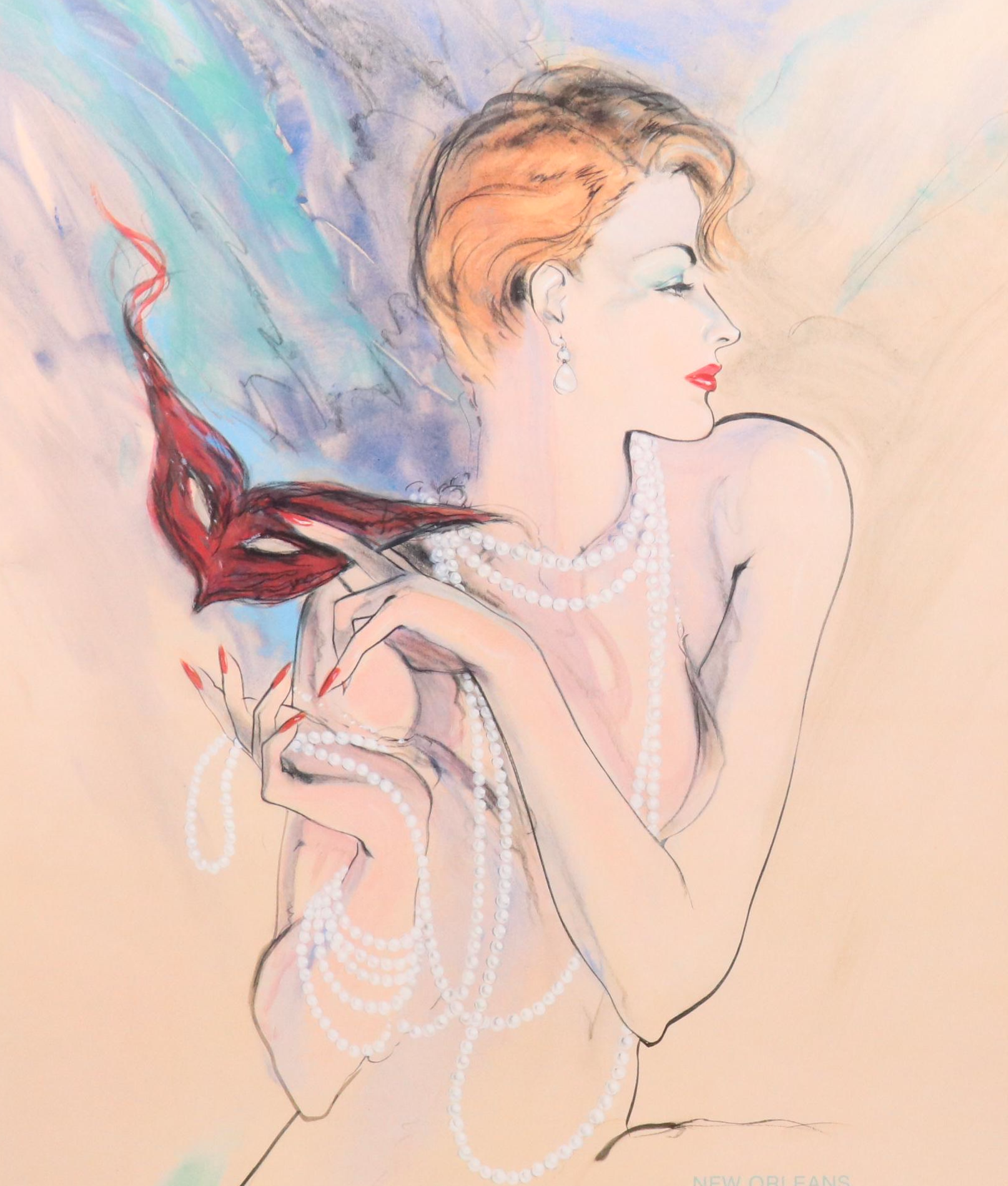 Richard Ely New Orleans Mardi Gras Offset Lithograph Posters, 1989-1991