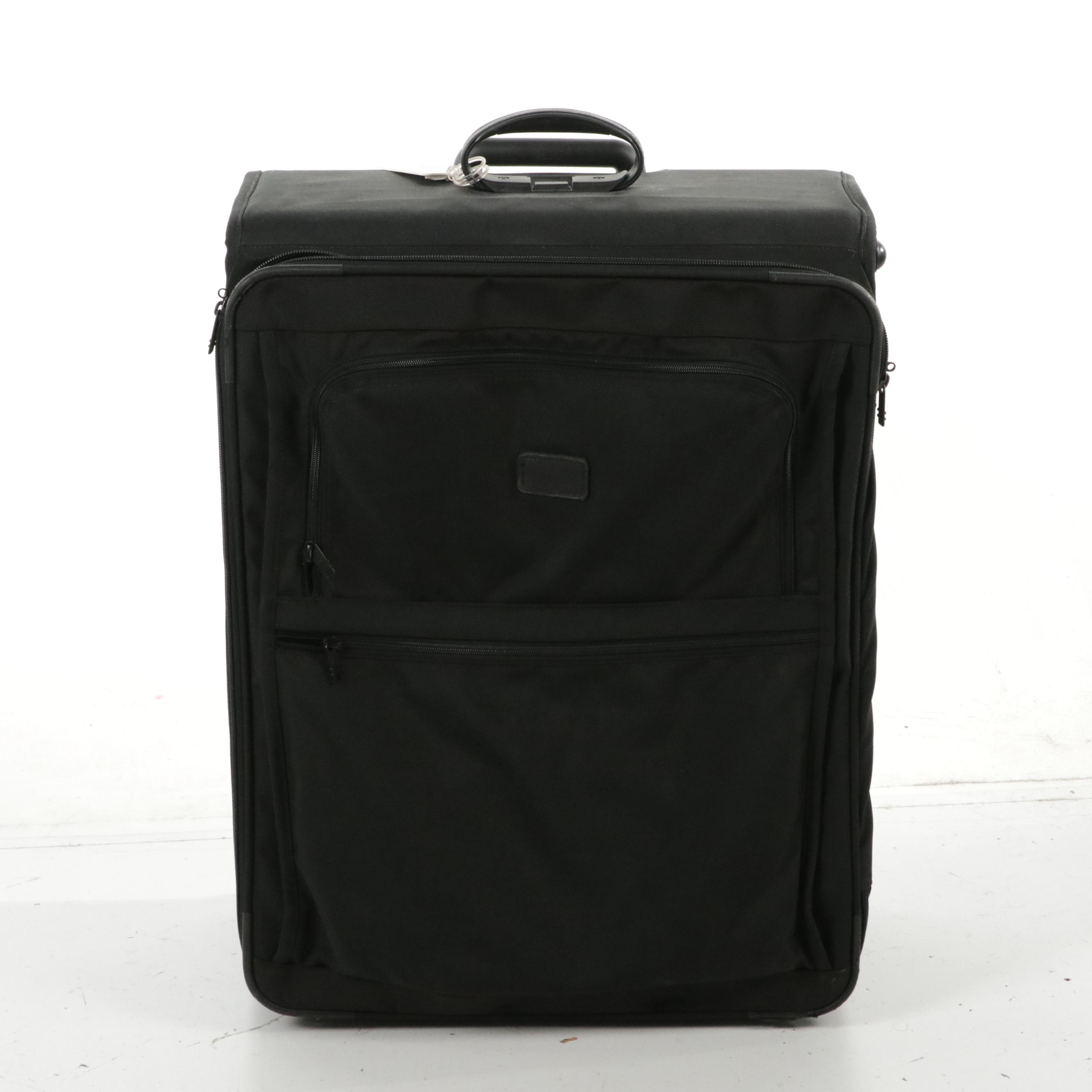 Tumi Two-Wheel Large Double Sided Garment Bag and Large Suitcase in Black
