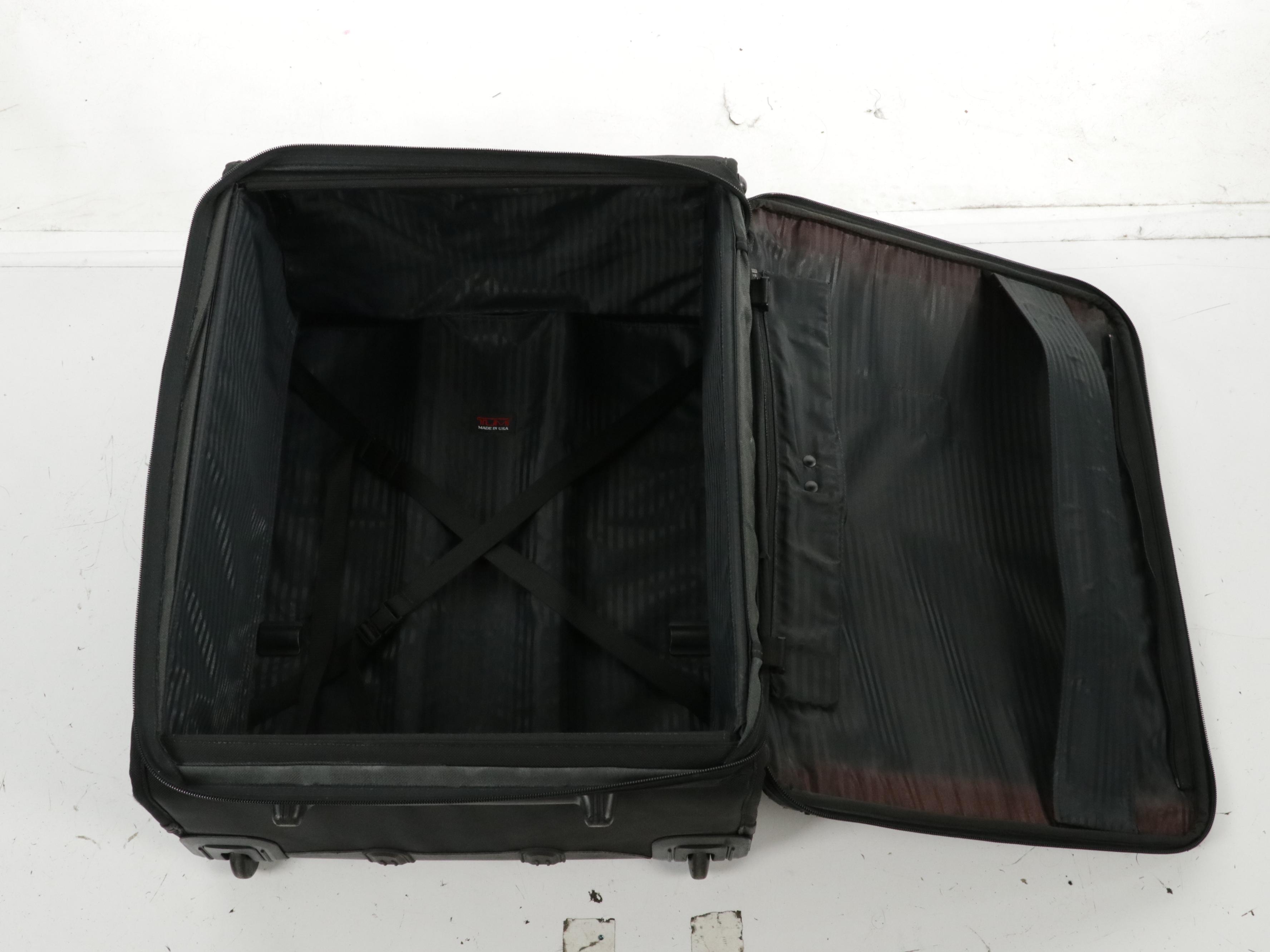 Tumi Two-Wheel Large Double Sided Garment Bag and Large Suitcase in Black