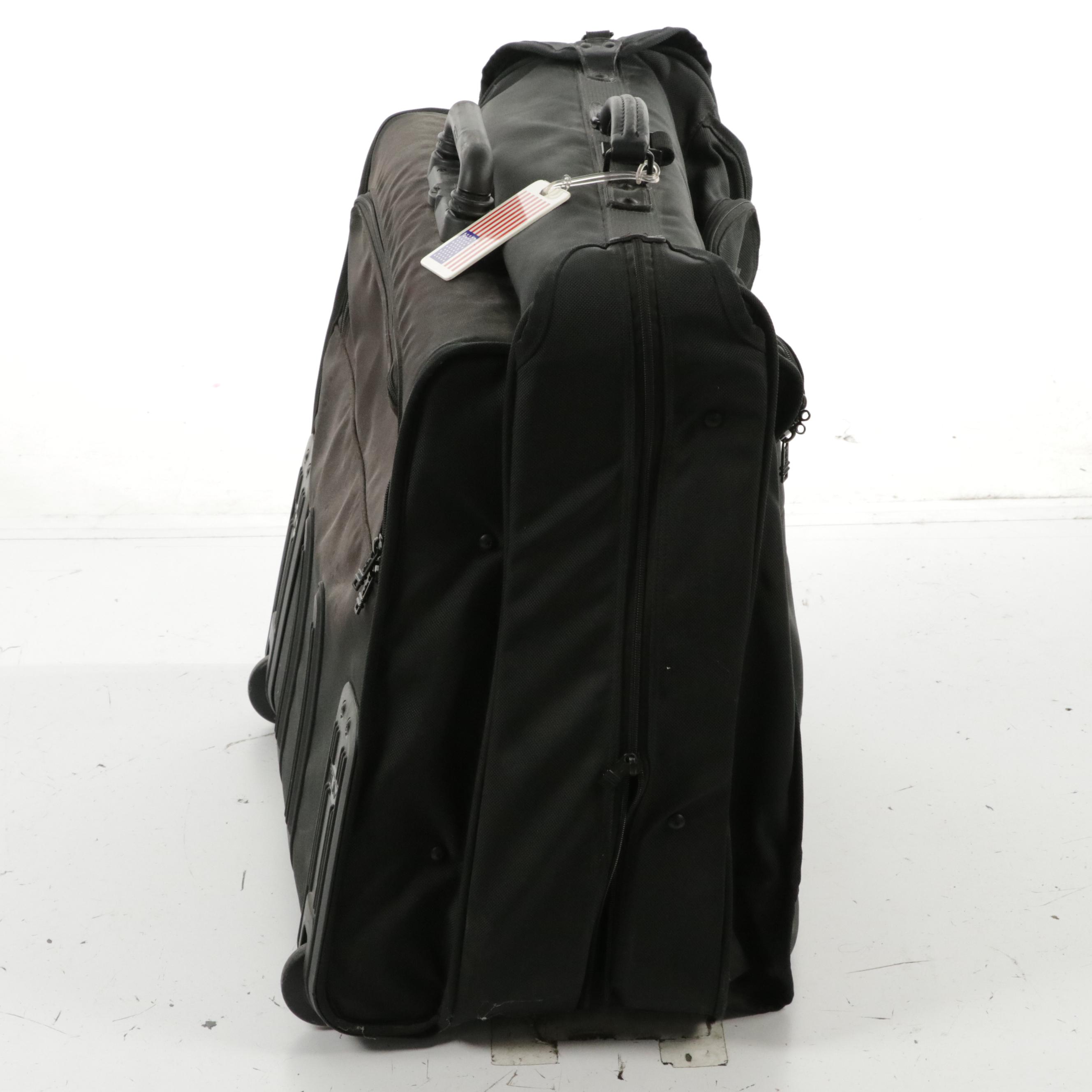 Tumi Two-Wheel Large Double Sided Garment Bag and Large Suitcase in Black