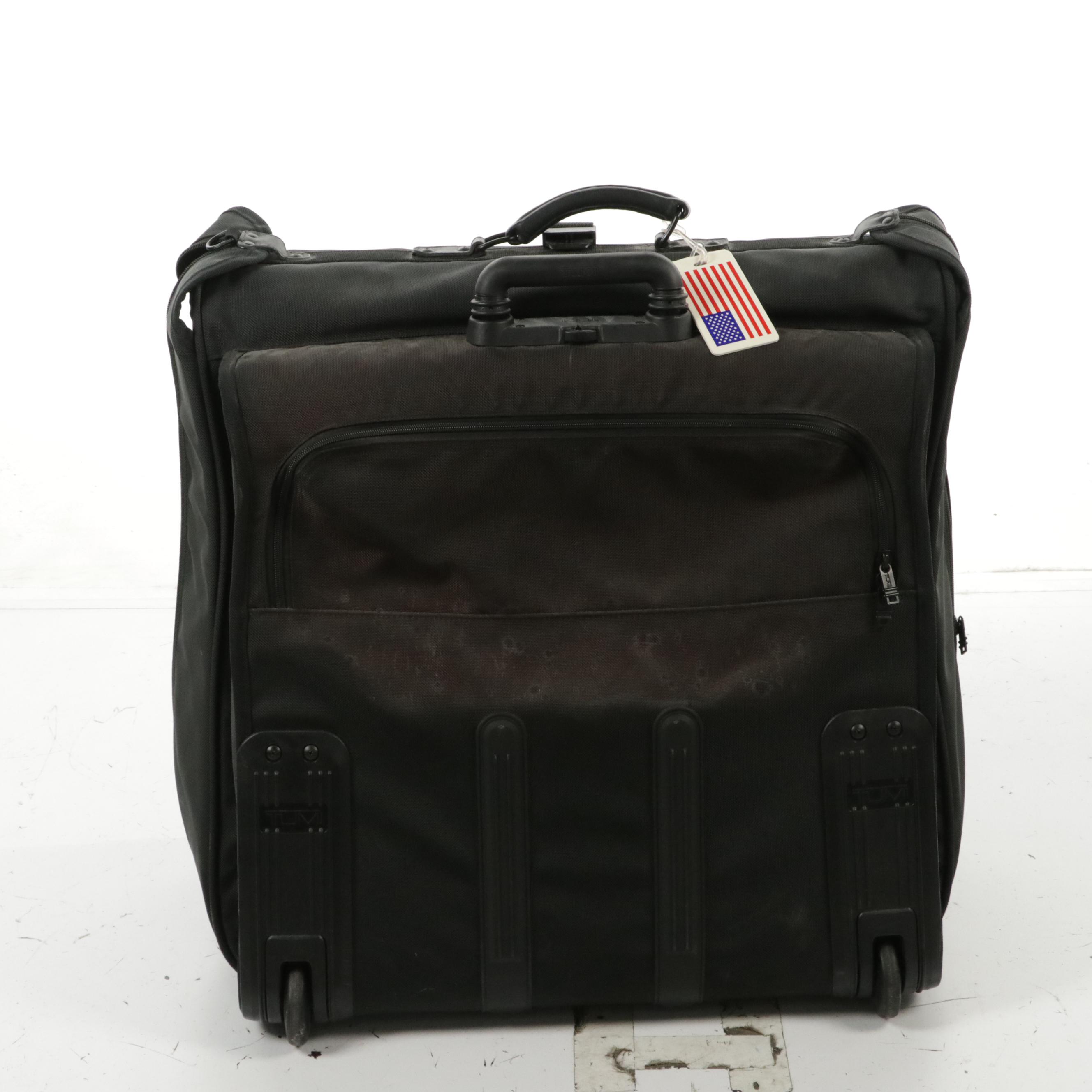 Tumi Two-Wheel Large Double Sided Garment Bag and Large Suitcase in Black