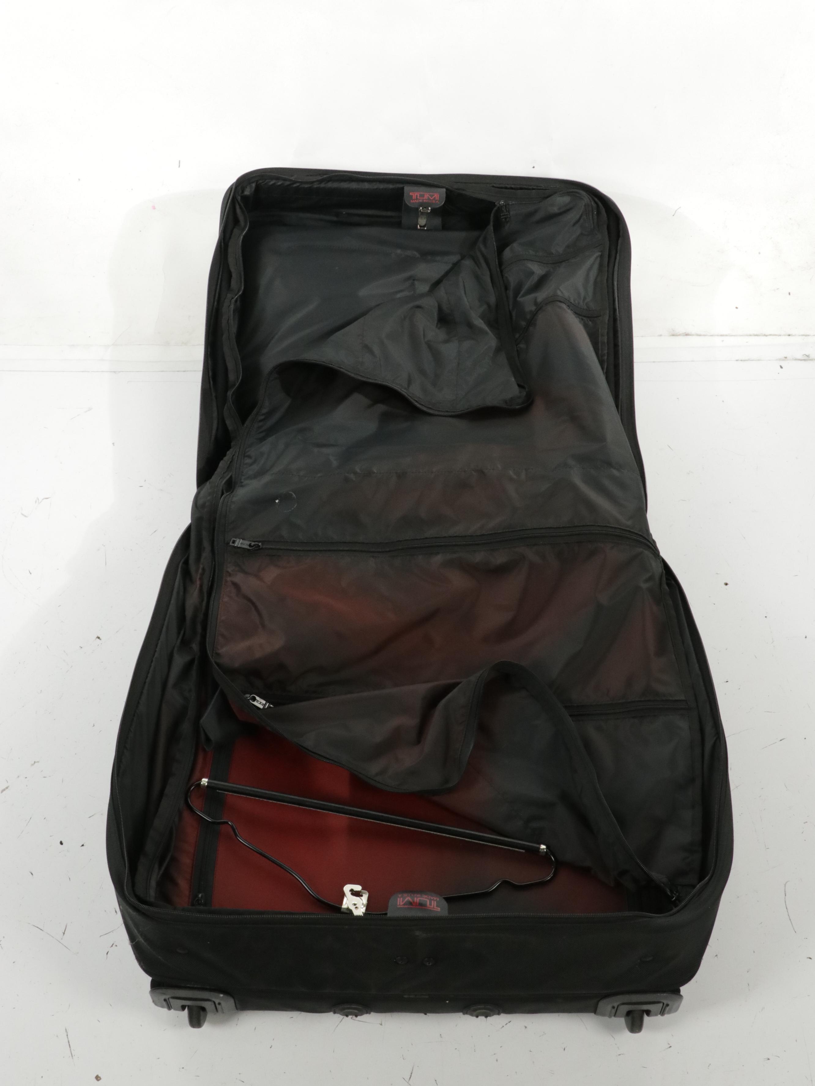 Tumi Two-Wheel Large Double Sided Garment Bag and Large Suitcase in Black