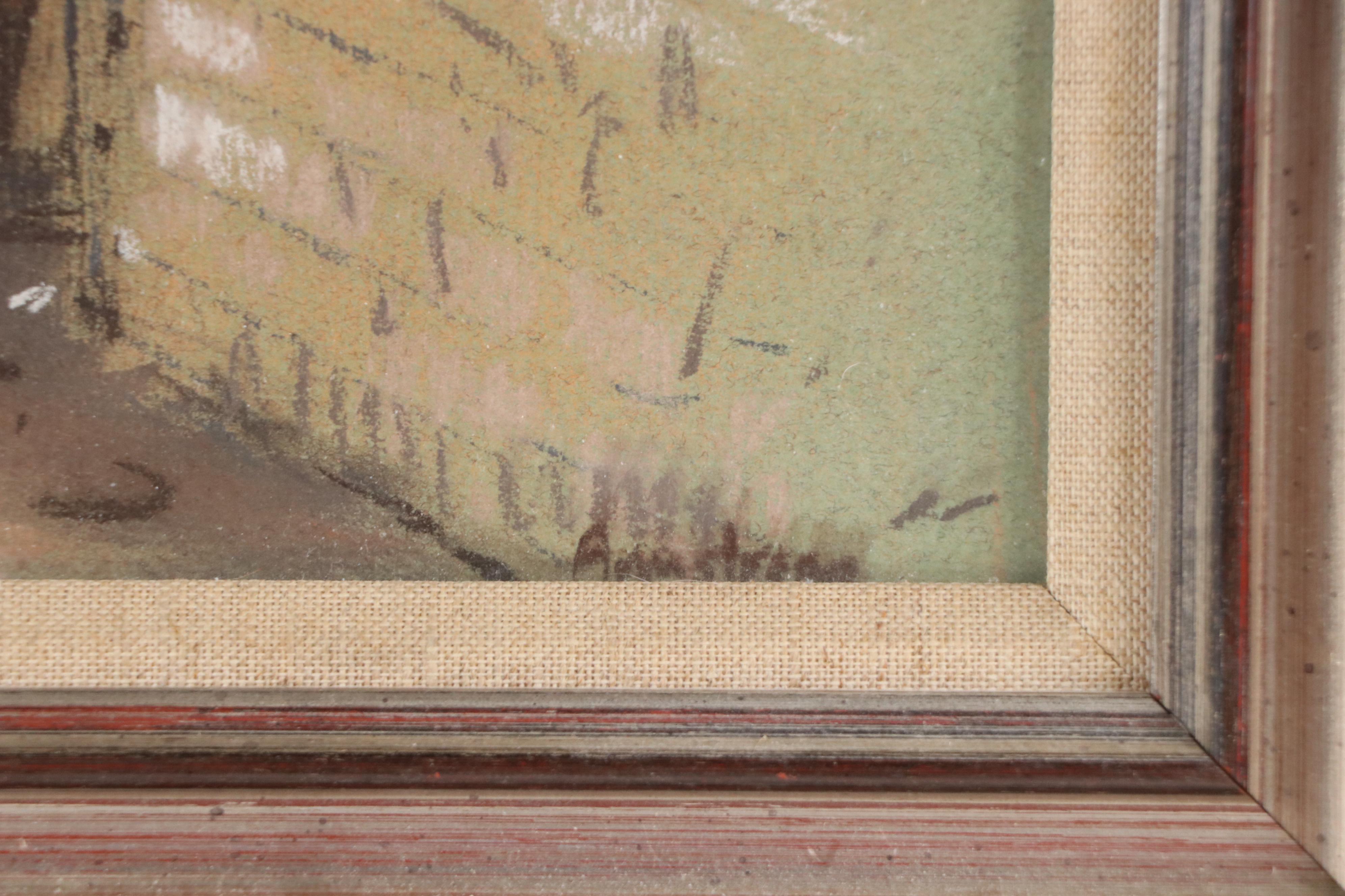 Armstrong Pastel Drawing "Study: Cooperage Interior No. 2"