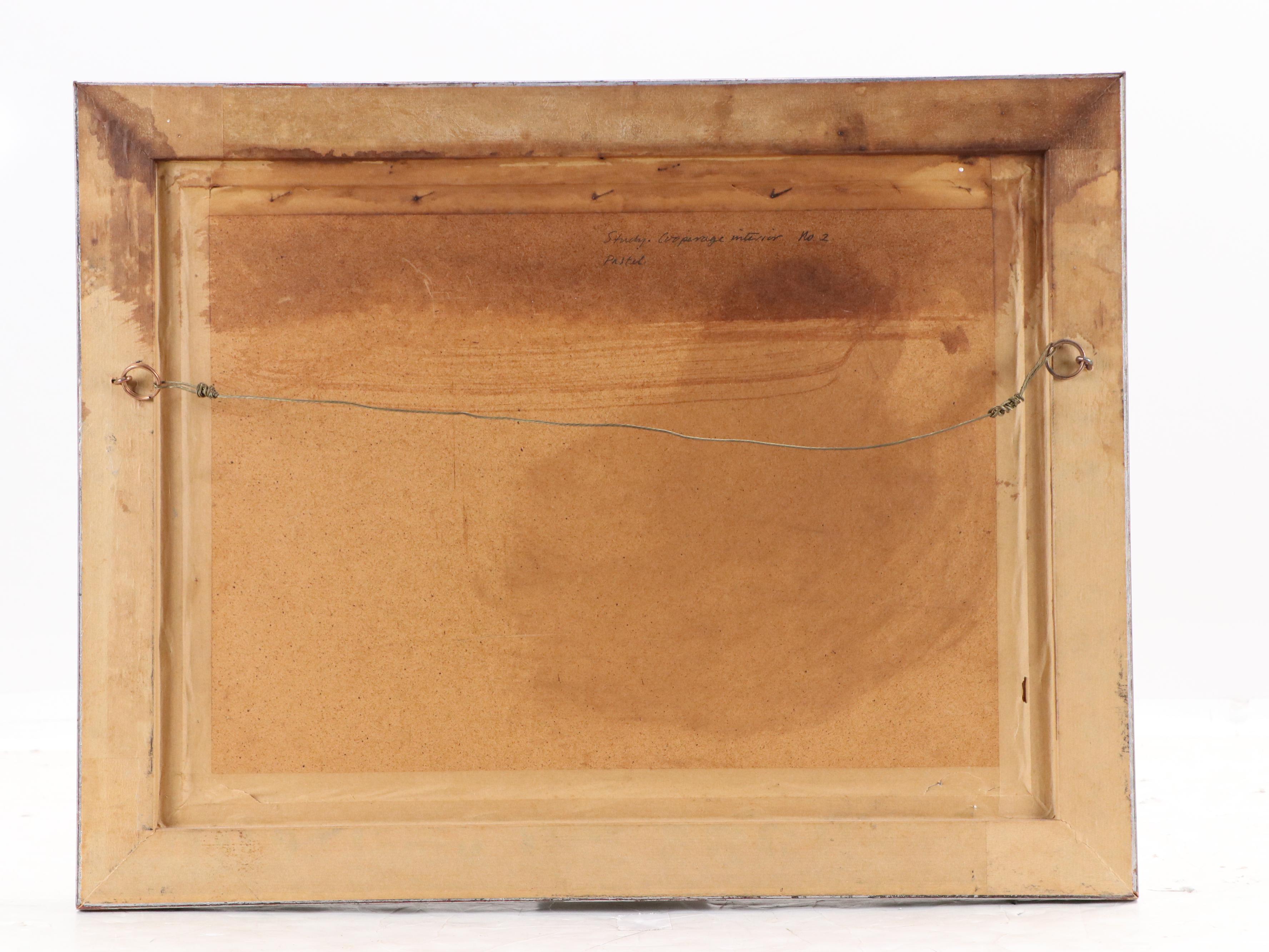 Armstrong Pastel Drawing "Study: Cooperage Interior No. 2"