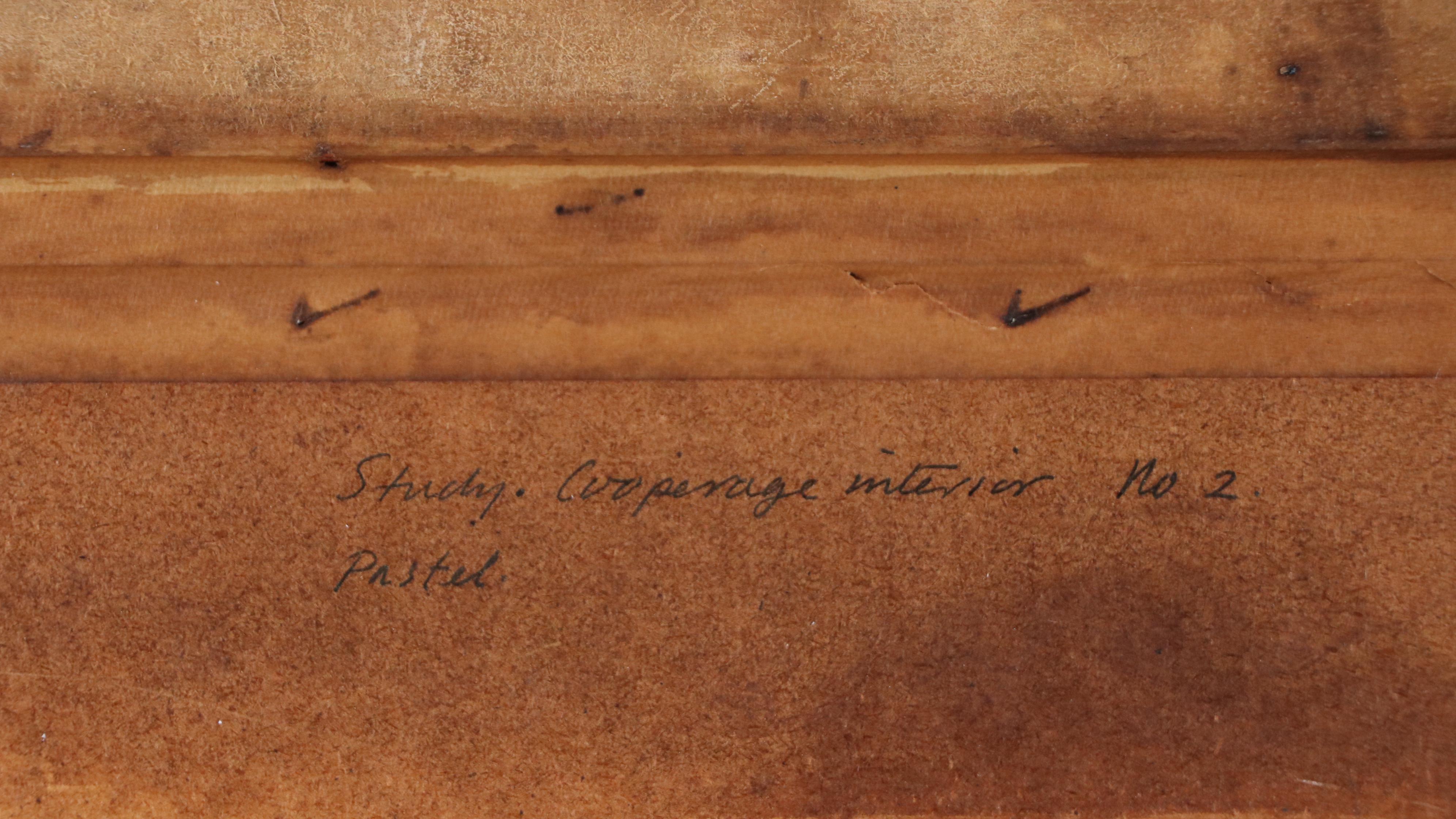 Armstrong Pastel Drawing "Study: Cooperage Interior No. 2"