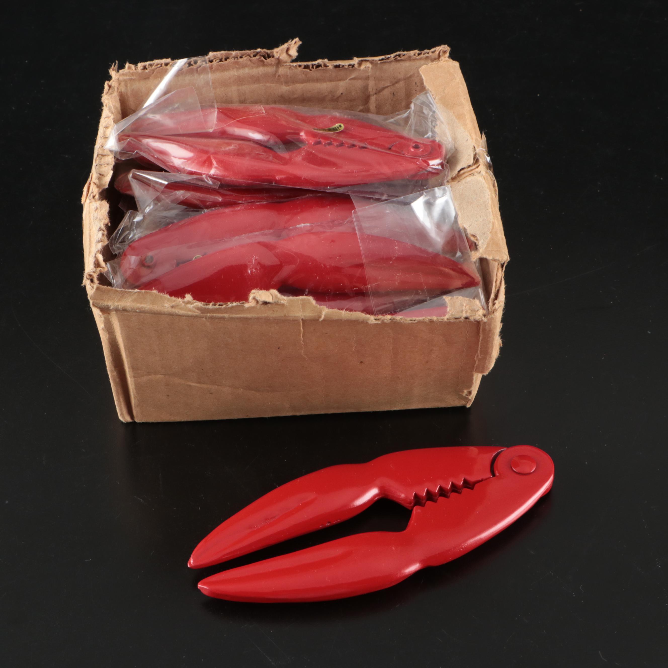 Metalart Metal Serving Platters with Pincer Shaped Lobster Crackers