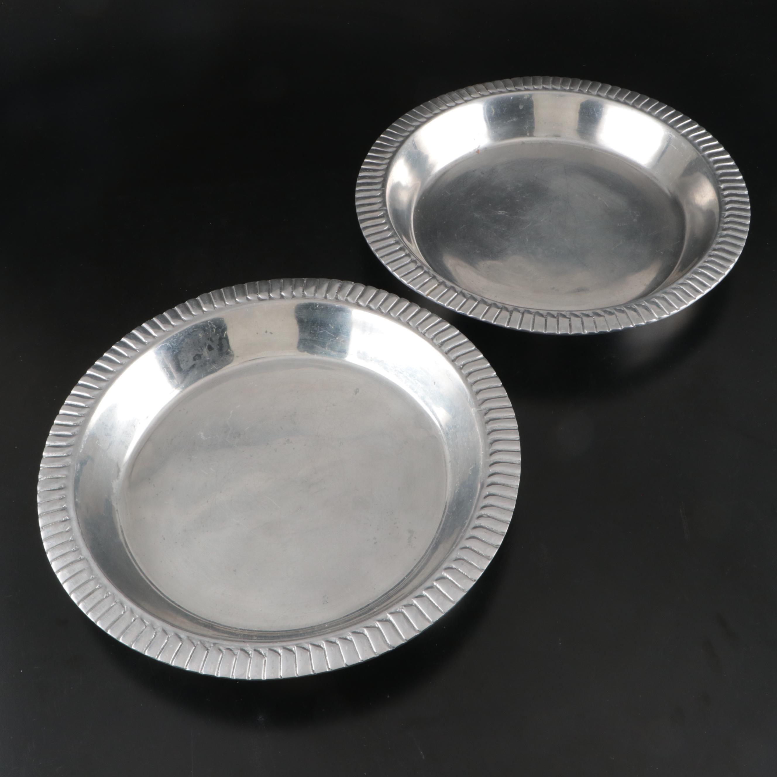 Metalart Metal Serving Platters with Pincer Shaped Lobster Crackers
