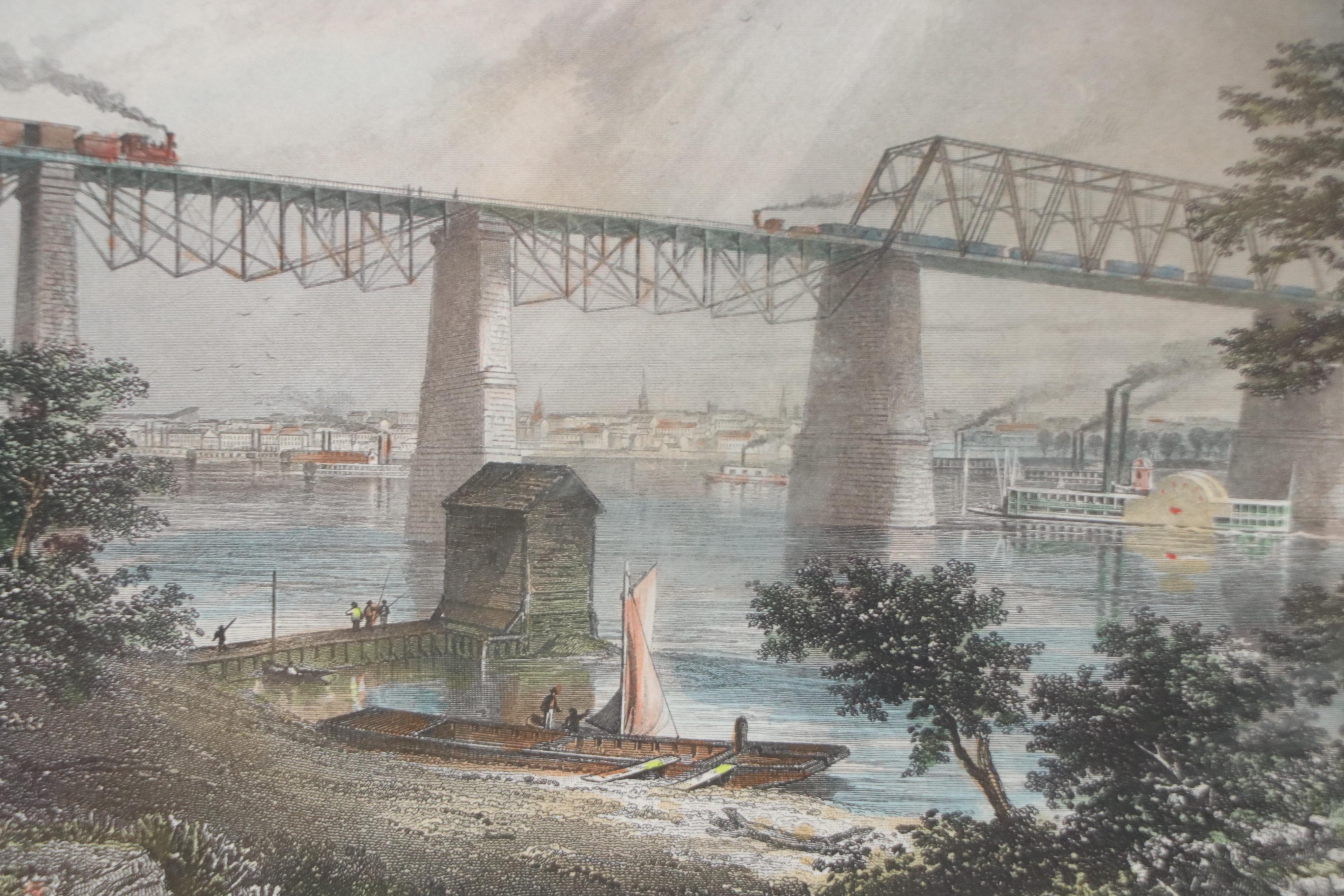 A. C. Warren Hand-Colored Engraving "City of Lousiville," 1872