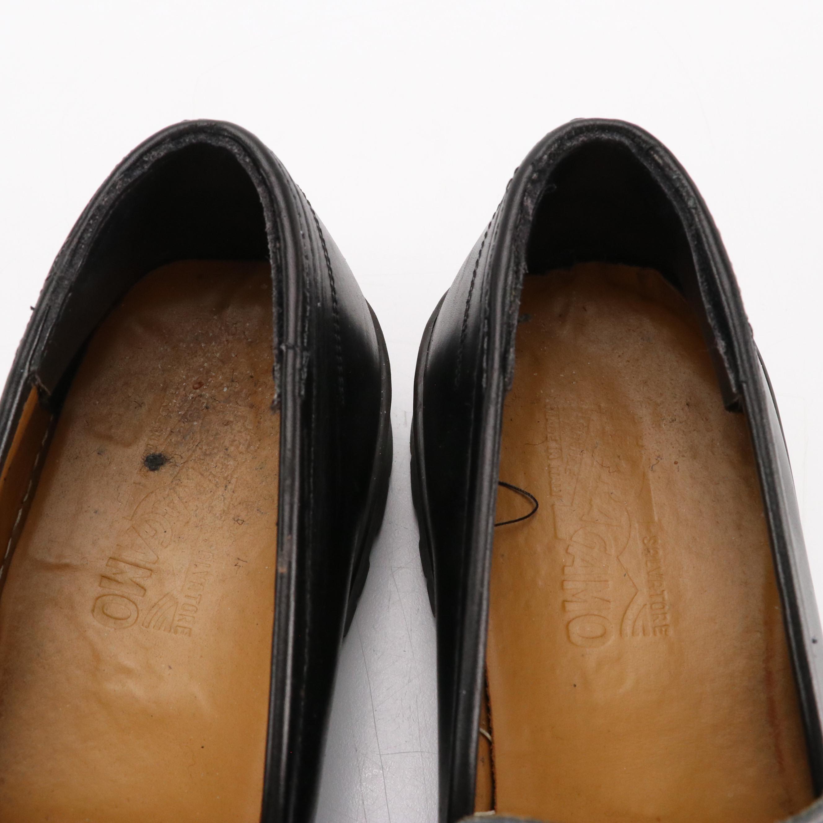 Men's Salvatore Ferragamo Gancini Lug Sole Urban Moccasins in Leather