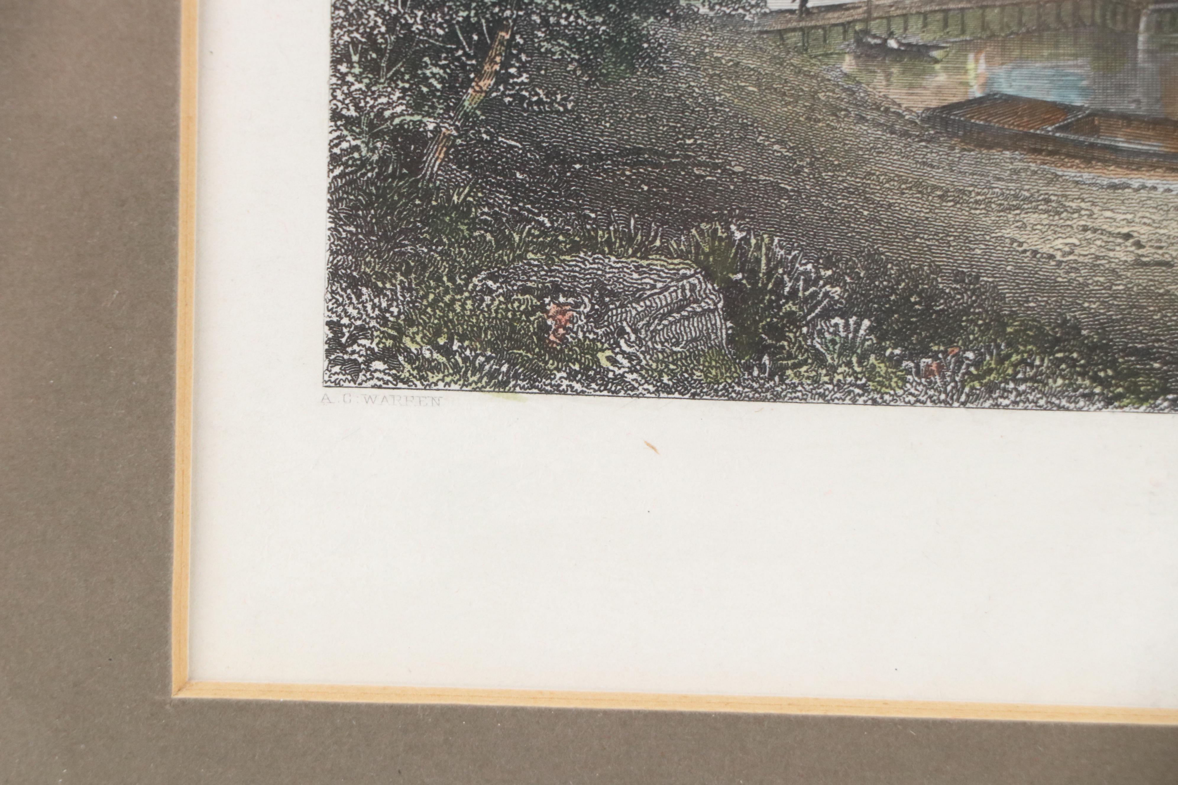 A. C. Warren Hand-Colored Engraving "City of Lousiville," 1872