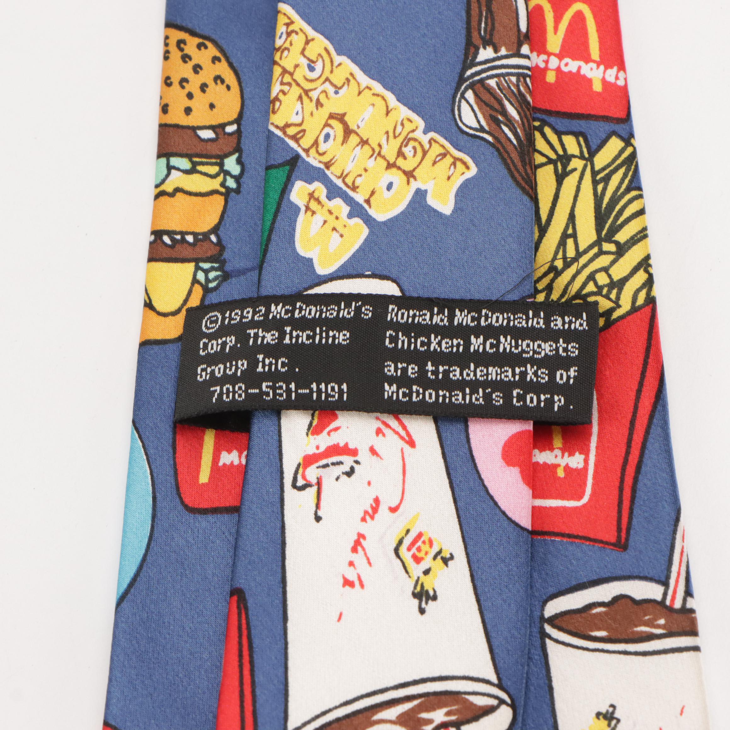 McDonald's and Tabasco Hot Sauce Printed Silk Neckties
